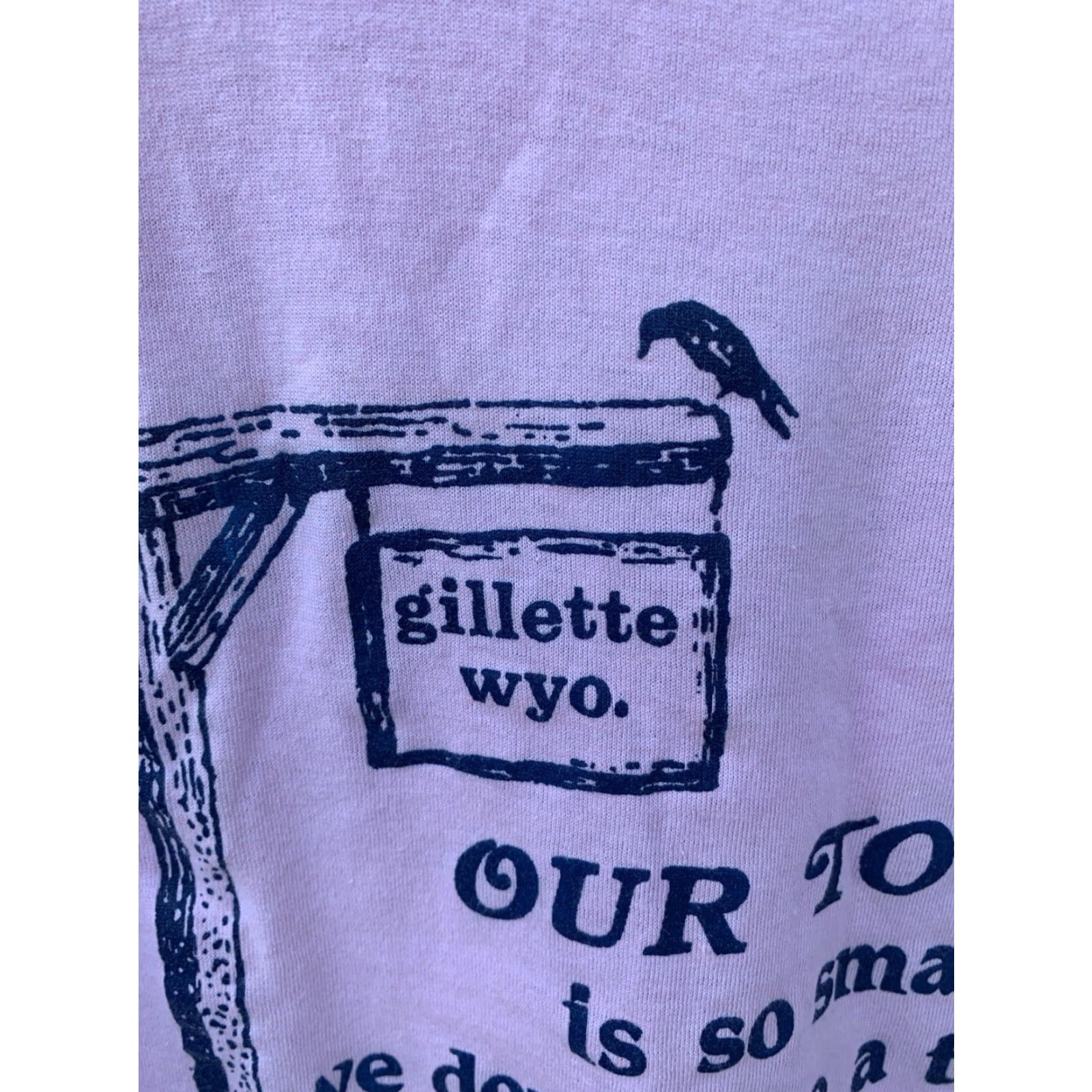 Vintage VINTAGE Screen Stars T-Shirt Mens L Pink 1980s Funny Our Town Is So Small We Dont Have A Town Drunk Graphic Print Cotton Blend Short Sleeve USA Size US L / EU 52-54 / 3 - 3 Thumbnail