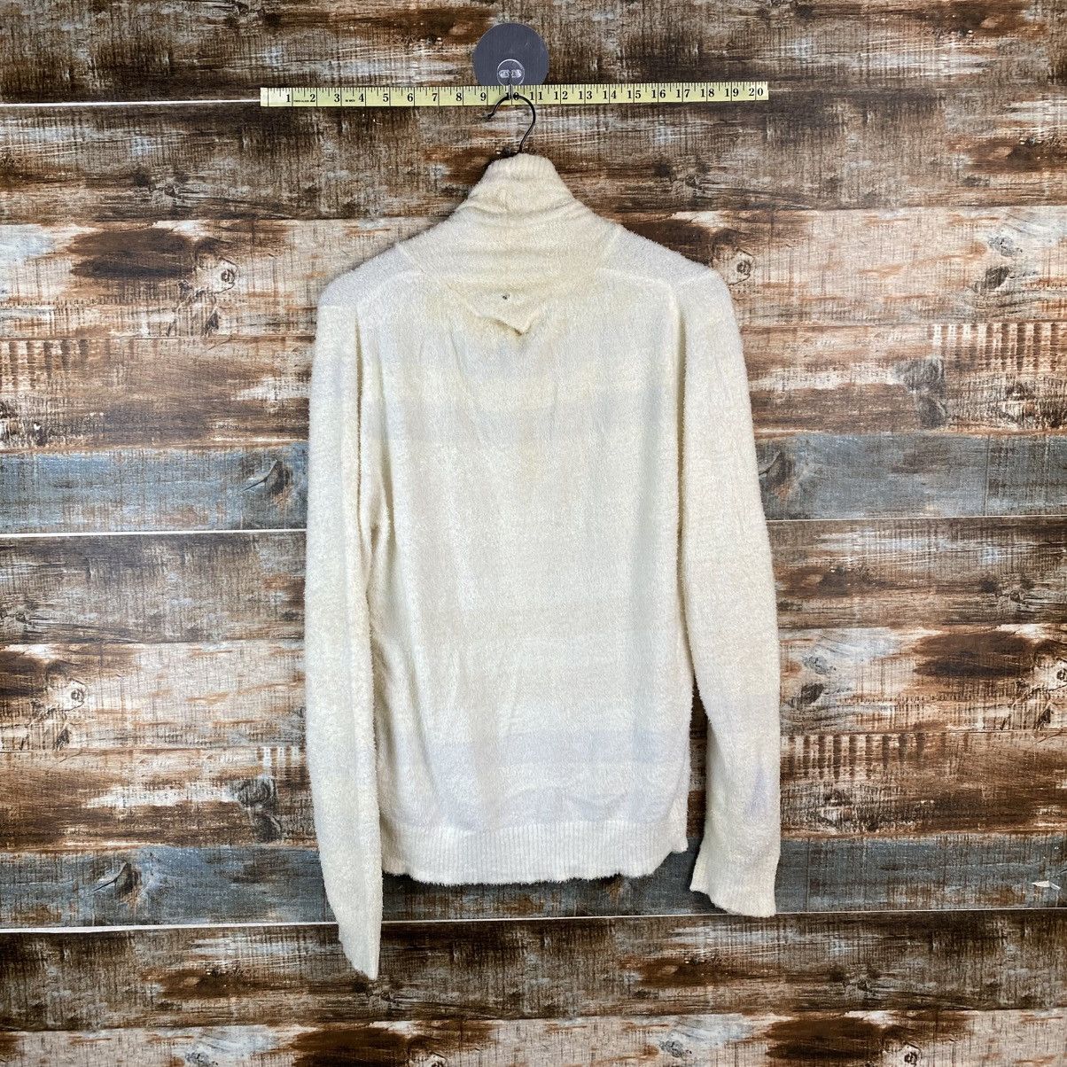 Japanese Brand DL Pique White fur shaggy Knitwear #C1041 Size M / US 6-8 / IT 42-44 - 14 Thumbnail