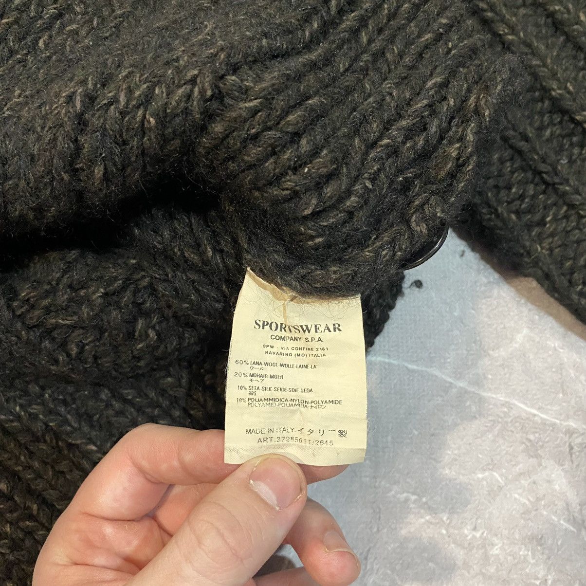 Massimo Osti RARE ! VINTAGE STONE ISLAND WOOL CARDIGAN SWEATER 2002 Size US L / EU 52-54 / 3 - 11 Thumbnail