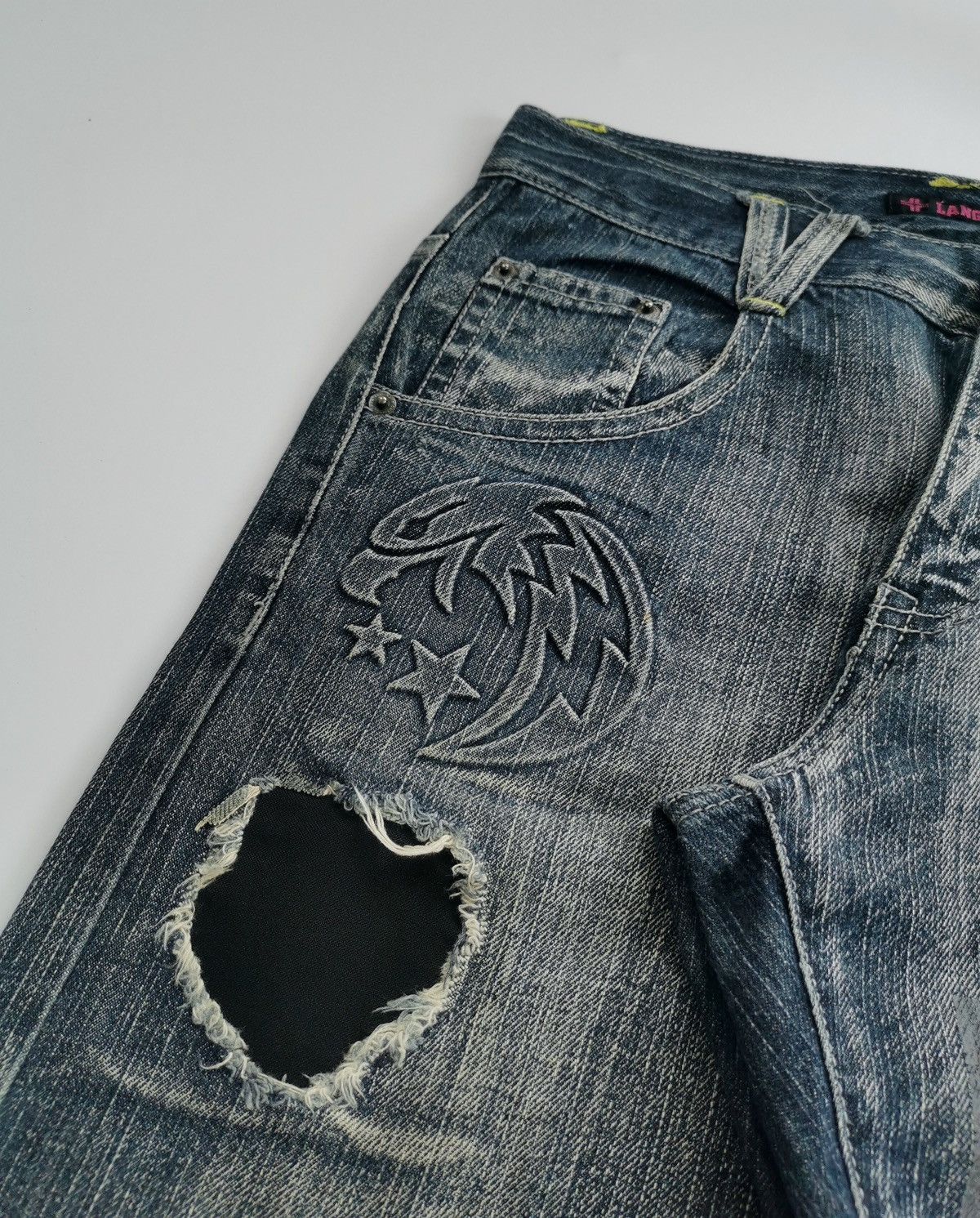 Other Lang Rock Print Denim Jeans Size US 30 / EU 46 - 3 Thumbnail