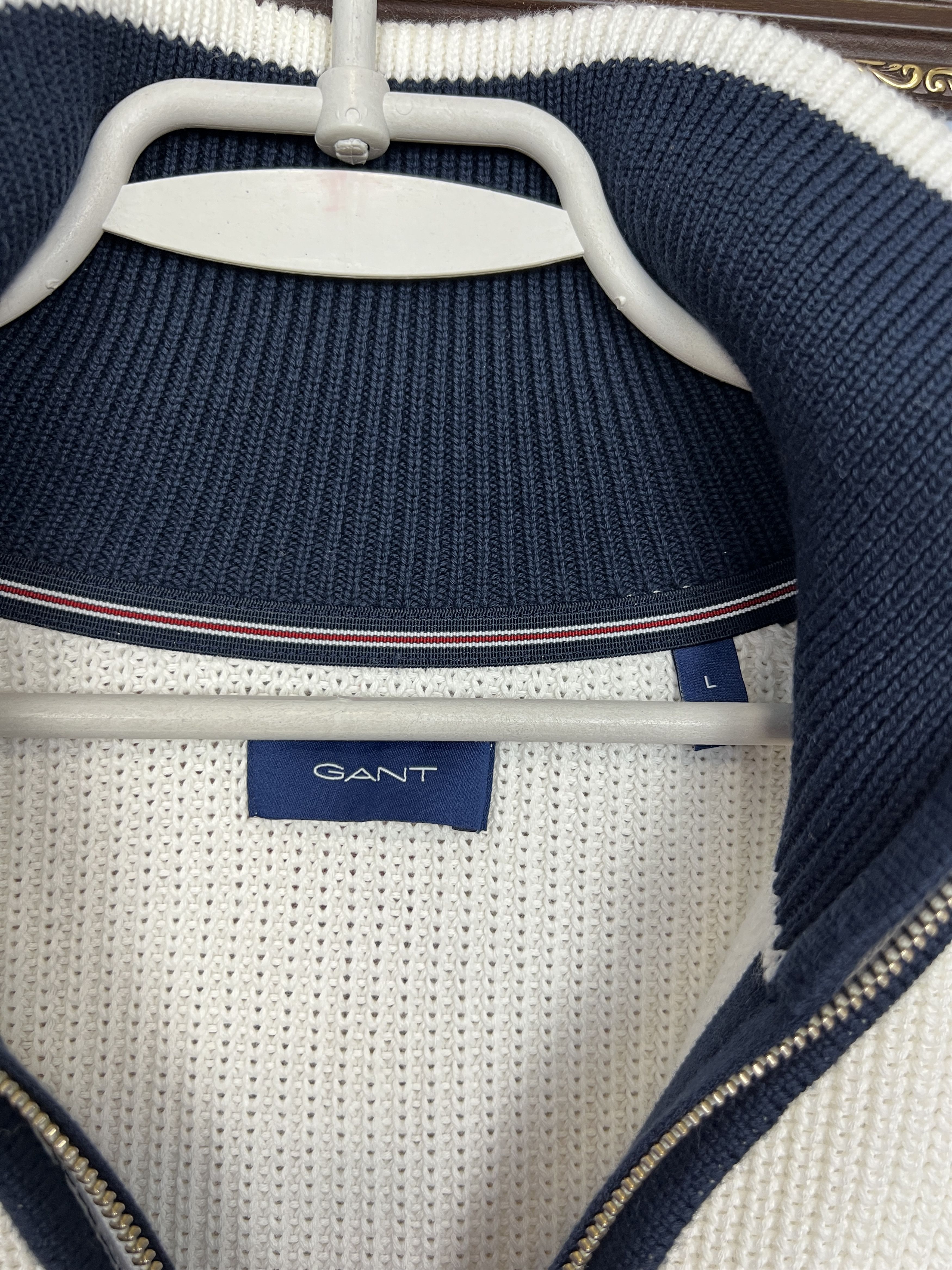 Gant Gant American Sportswear Sweater Big Logo Pullover 1/4 Zip Size US L / EU 52-54 / 3 - 7 Thumbnail