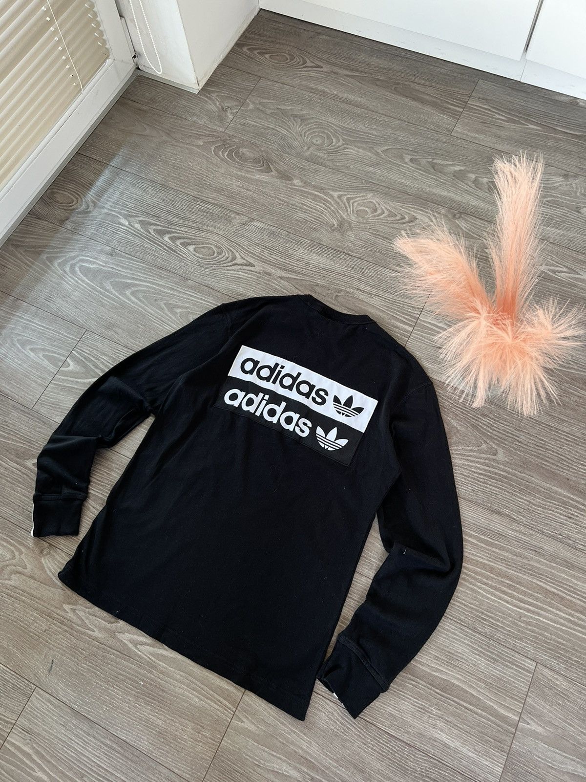 Adidas ‼️Adidas Central Big Logo Back Three Stripes Long Sleeve Tee‼️ Size US S / EU 44-46 / 1 - 11 Thumbnail