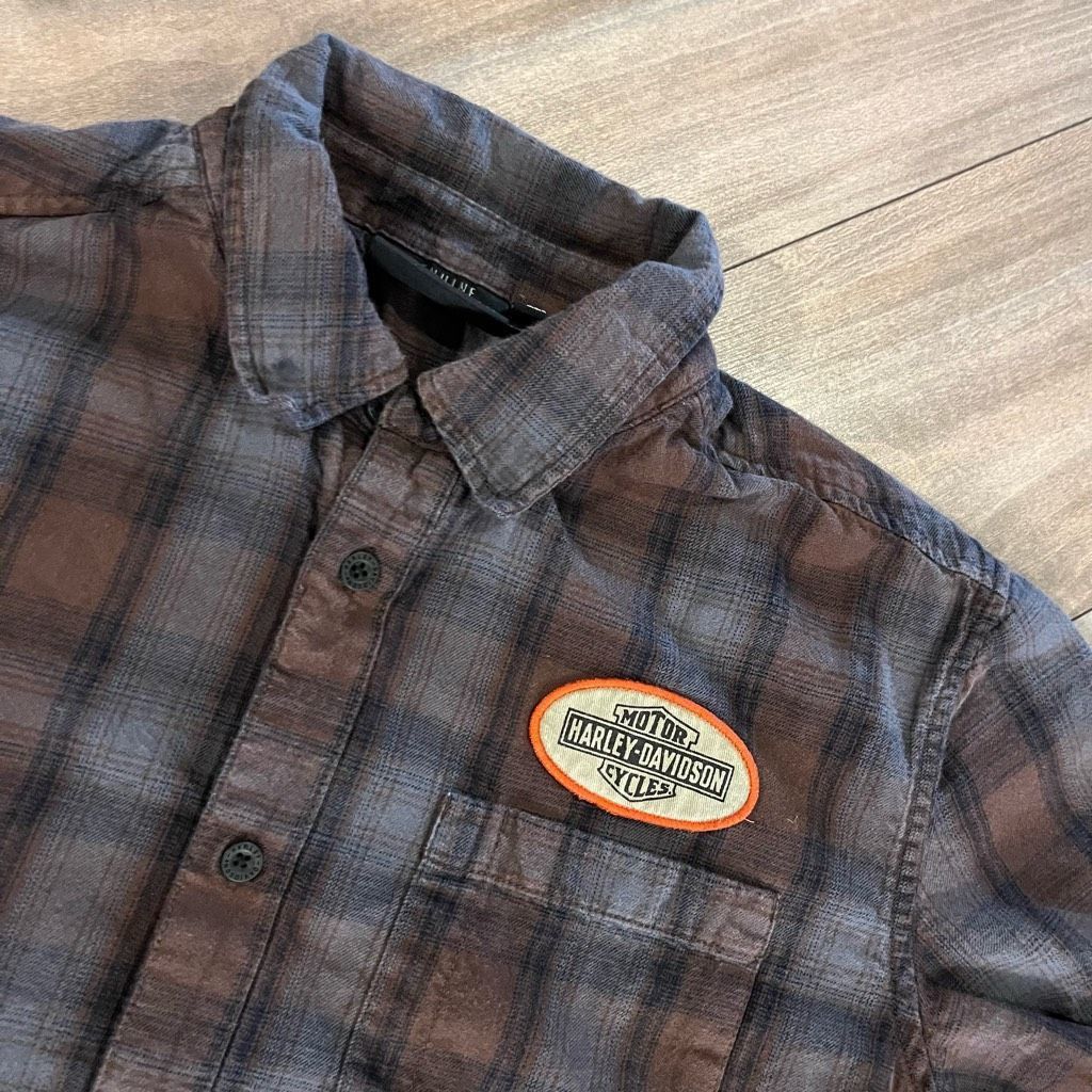Harley Davidson Harley Davidson Brown Casual Buttonup Men XL Size US XL / EU 56 / 4 - 2 Thumbnail
