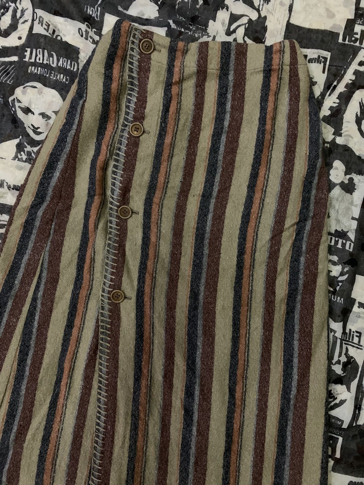 Issey Miyake 💥Vintage Issey Miyake Midi Skirt Button Size 29" - 2 Thumbnail