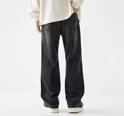 VIBE Vintage Street Washed Faded Loose Casual Black Jeans Size US 36 / EU 52 - 5 Thumbnail