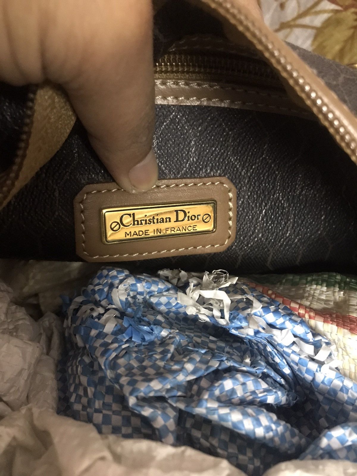 Christian Dior Monsieur Authentic Christian Dior Brown Honeycomb Camvas Travel Bag Size ONE SIZE - 4 Thumbnail