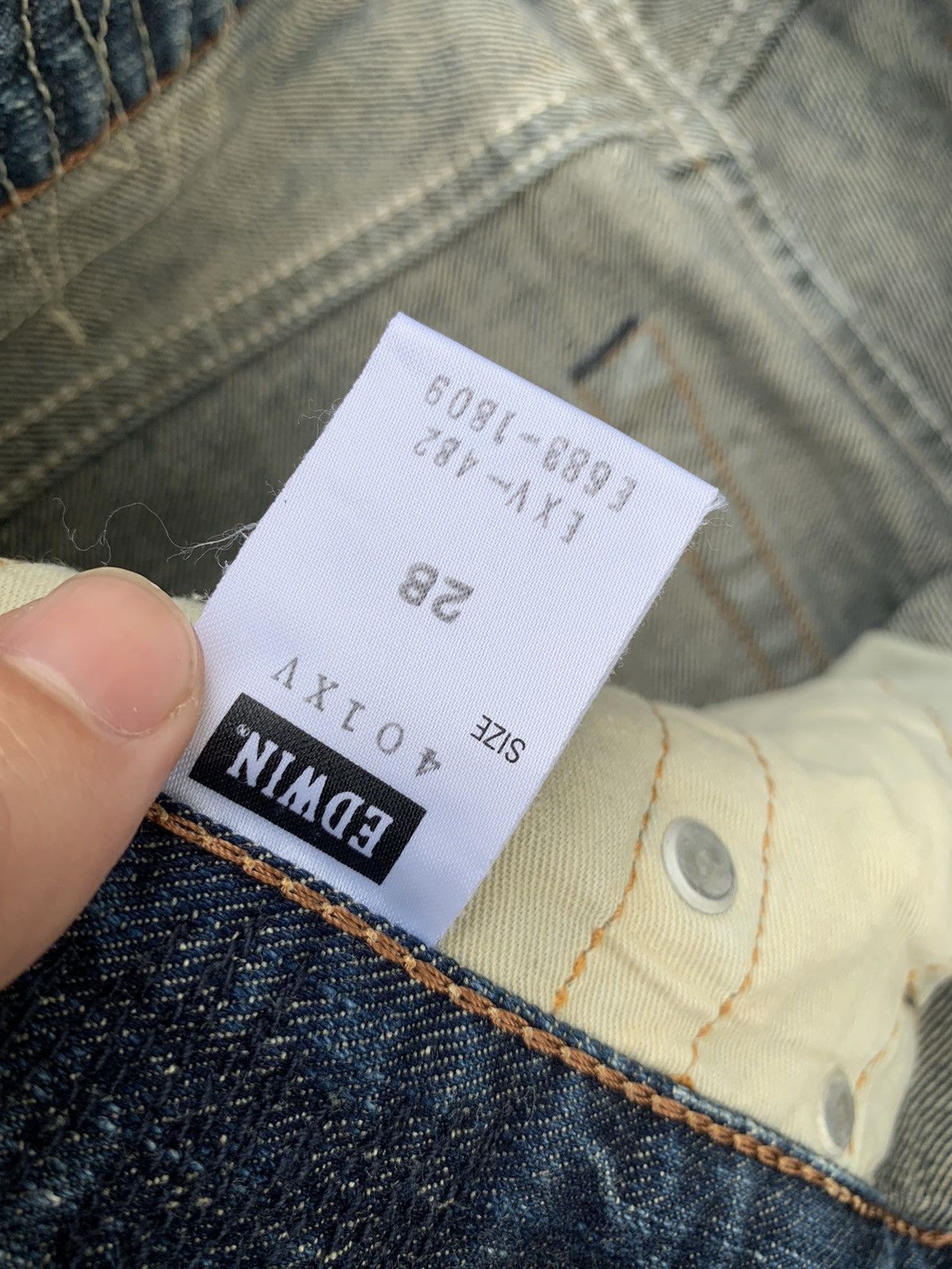 Edwin FLARE💥 EDWIN XV PUNK FADED RUSTY JAPANESE DISTRESSED DENIM🎌☠️ Size US 30 / EU 46 - 19 Thumbnail