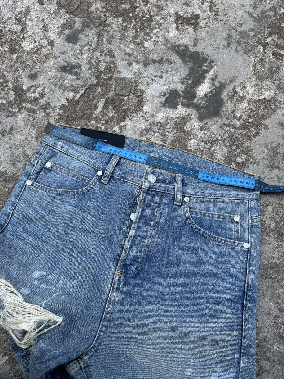 Balmain Balmain Low Crotch Paint Distressed Oliver Rousteing Size US 29 - 7 Thumbnail