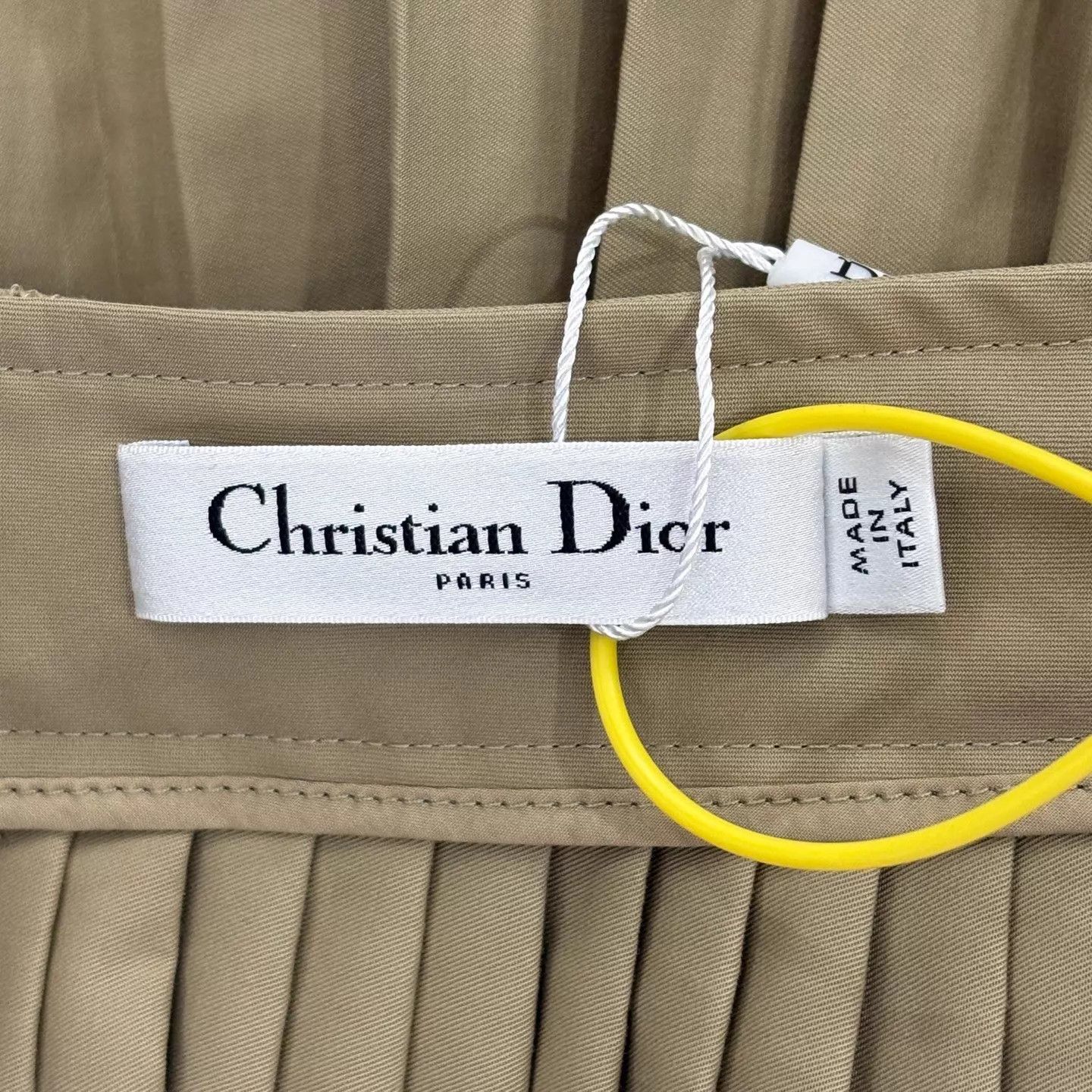 Dior Dior khaki cotton double buckle pleated skirt 42 Size 30" / US 8 / IT 44 - 3 Thumbnail