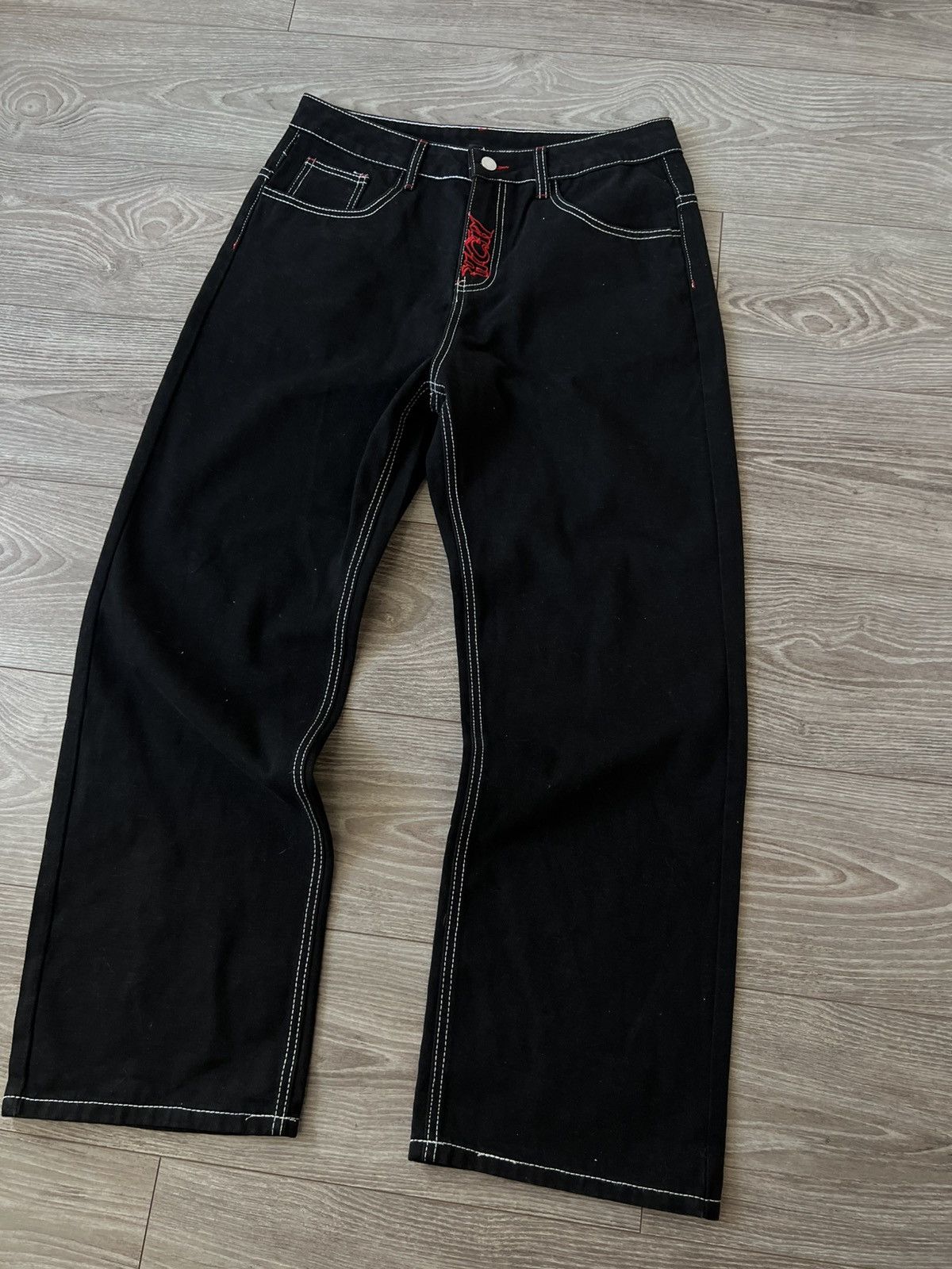 Other Avant Garde Opium Black Denim HCH Heaven Knit Japan Jeans Size US 34 / EU 50 - 11 Thumbnail