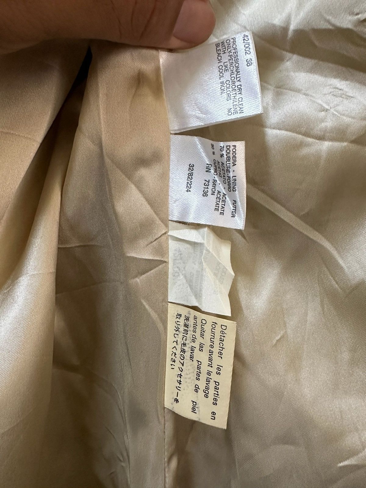 Max Mara vintage Max Mara fur-trimmed wool-cashmere blend coat. Size M / US 6-8 / IT 42-44 - 10 Thumbnail
