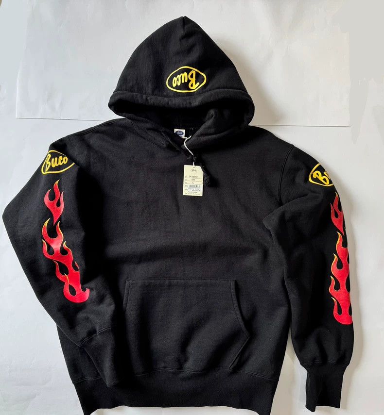 The Real McCoy's The Real McCoy SWEATS FLAME Heavyweight Hoodie with Flame S Size US L / EU 52-54 / 3 - 1 Thumbnail