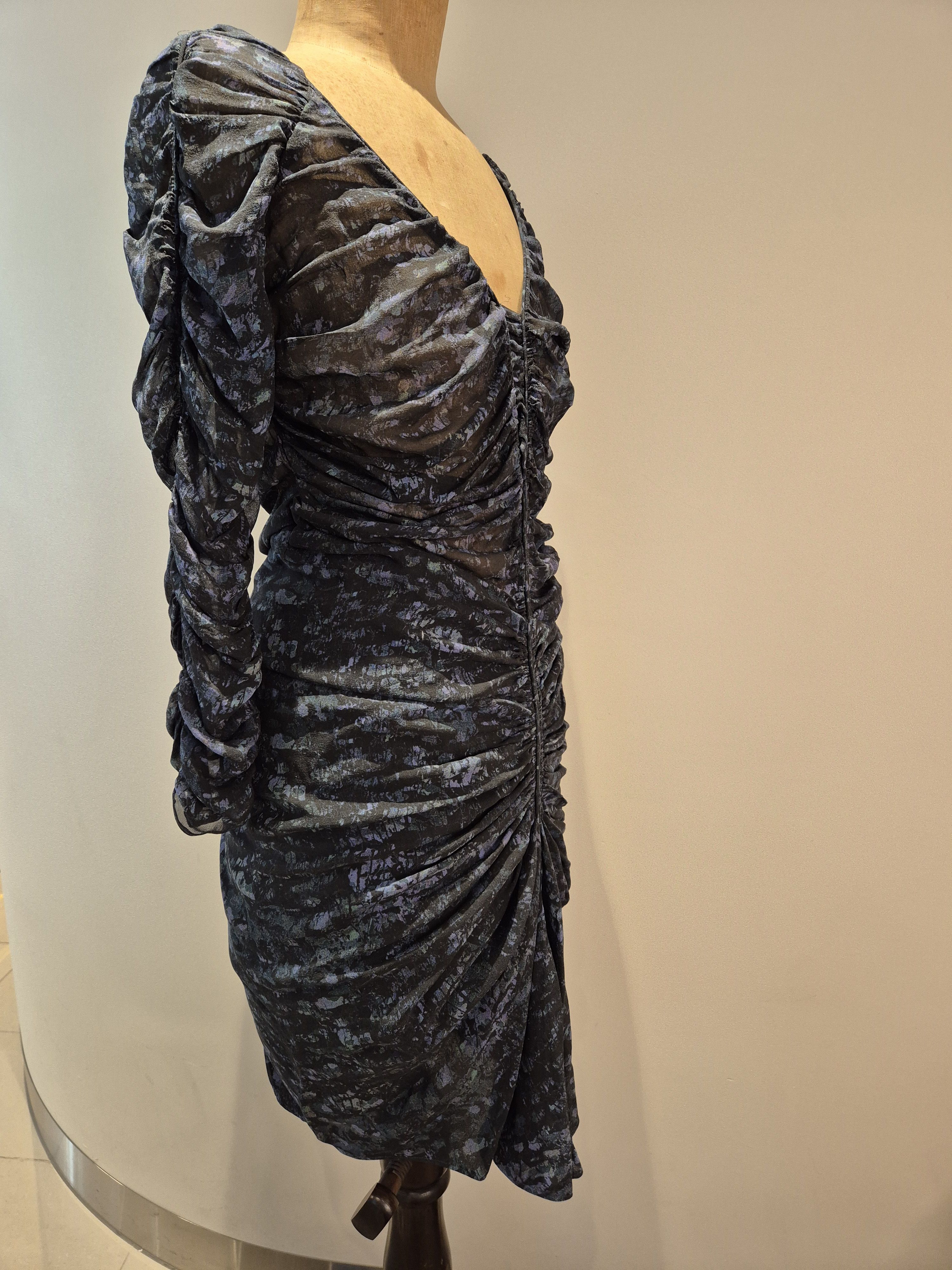 Isabel Marant Isabel Marant ruched 3/4 sleeved printed silk dress Size XS / US 0-2 / IT 36-38 - 4 Thumbnail
