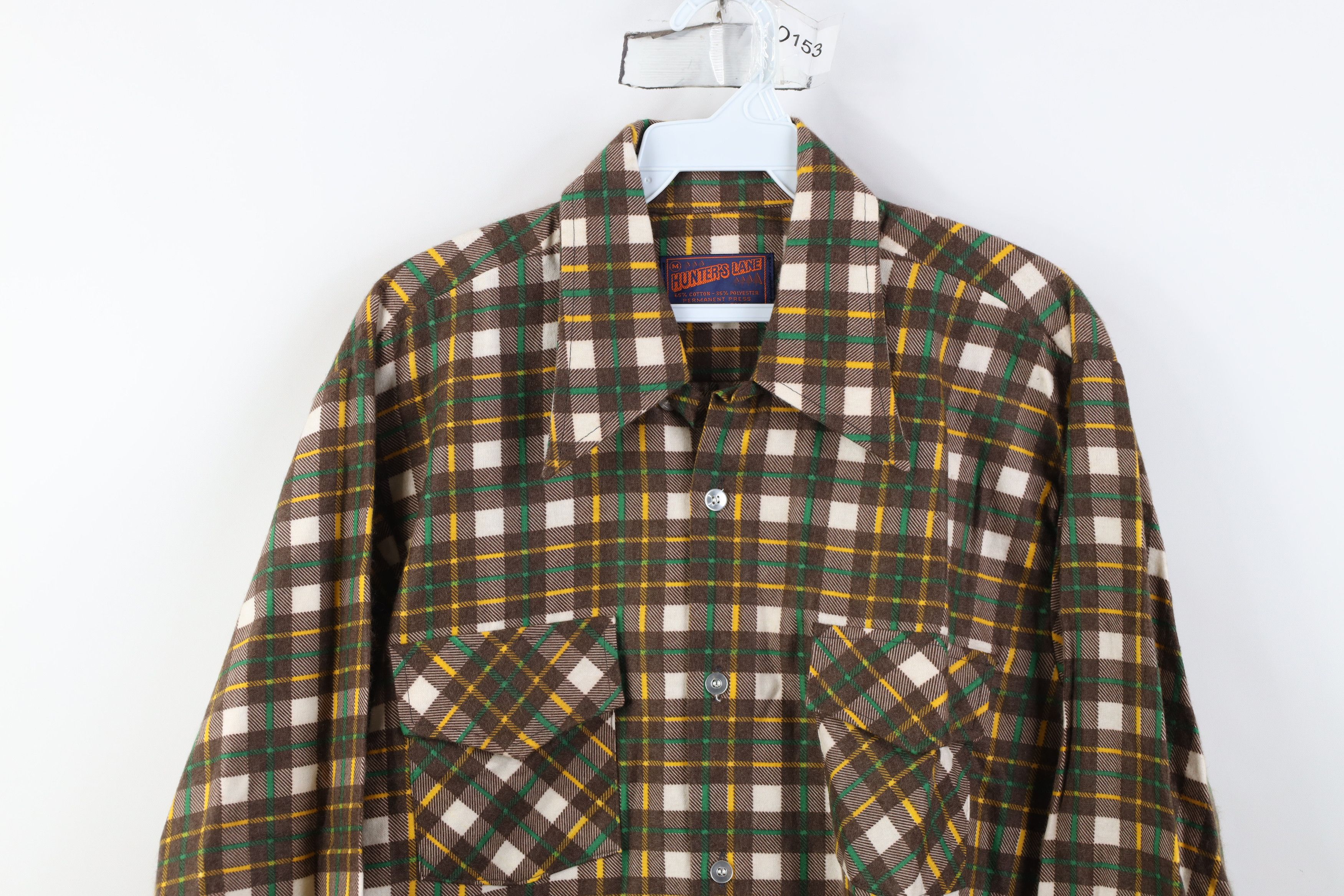 Vintage Deadstock Vintage 70s Flannel Board Button Shirt Plaid Size US M / EU 48-50 / 2 - 2 Thumbnail