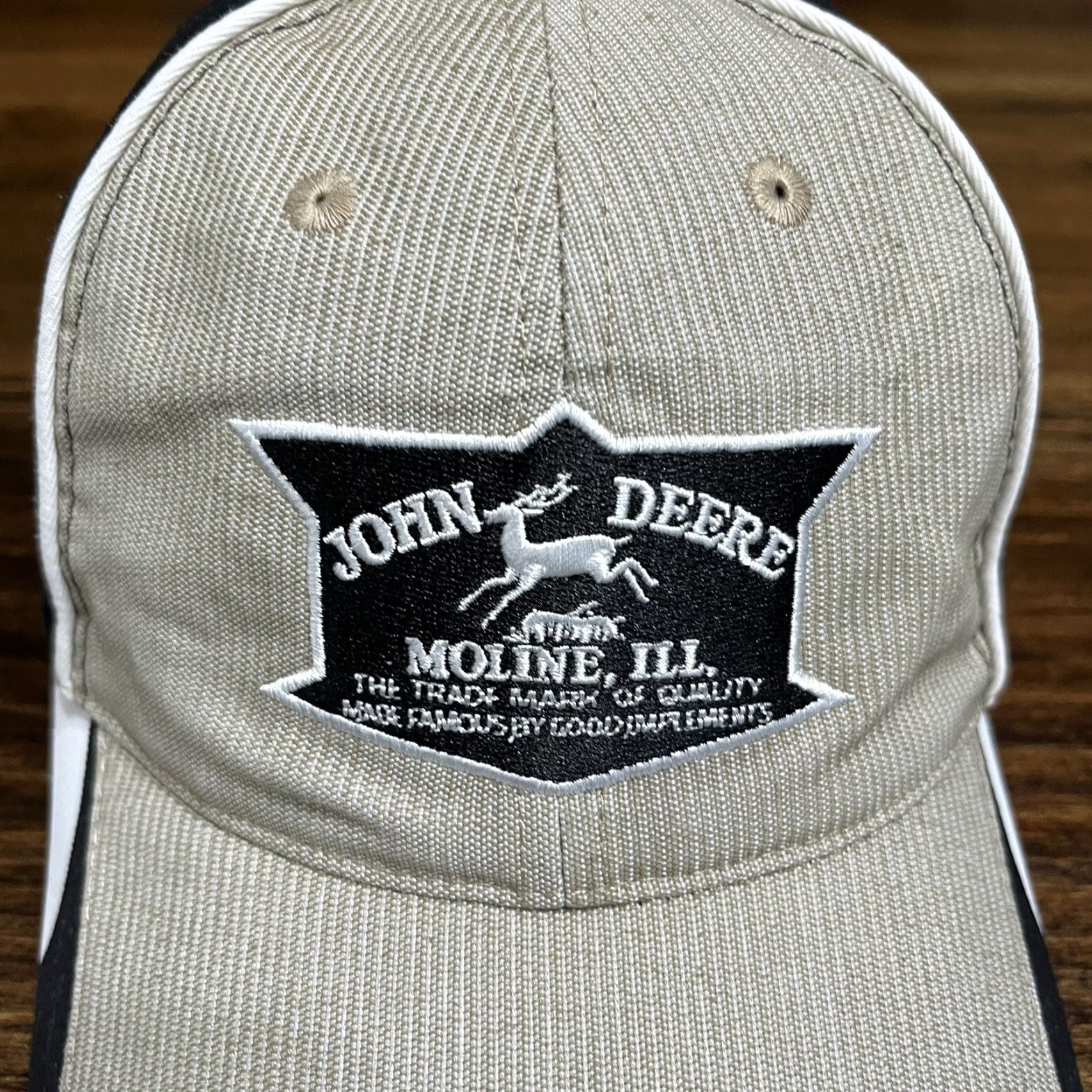 John Deere John Deere Hat Cap Strap Back Moline Illinois Mens Embroidered Brown Black Size ONE SIZE - 6 Thumbnail