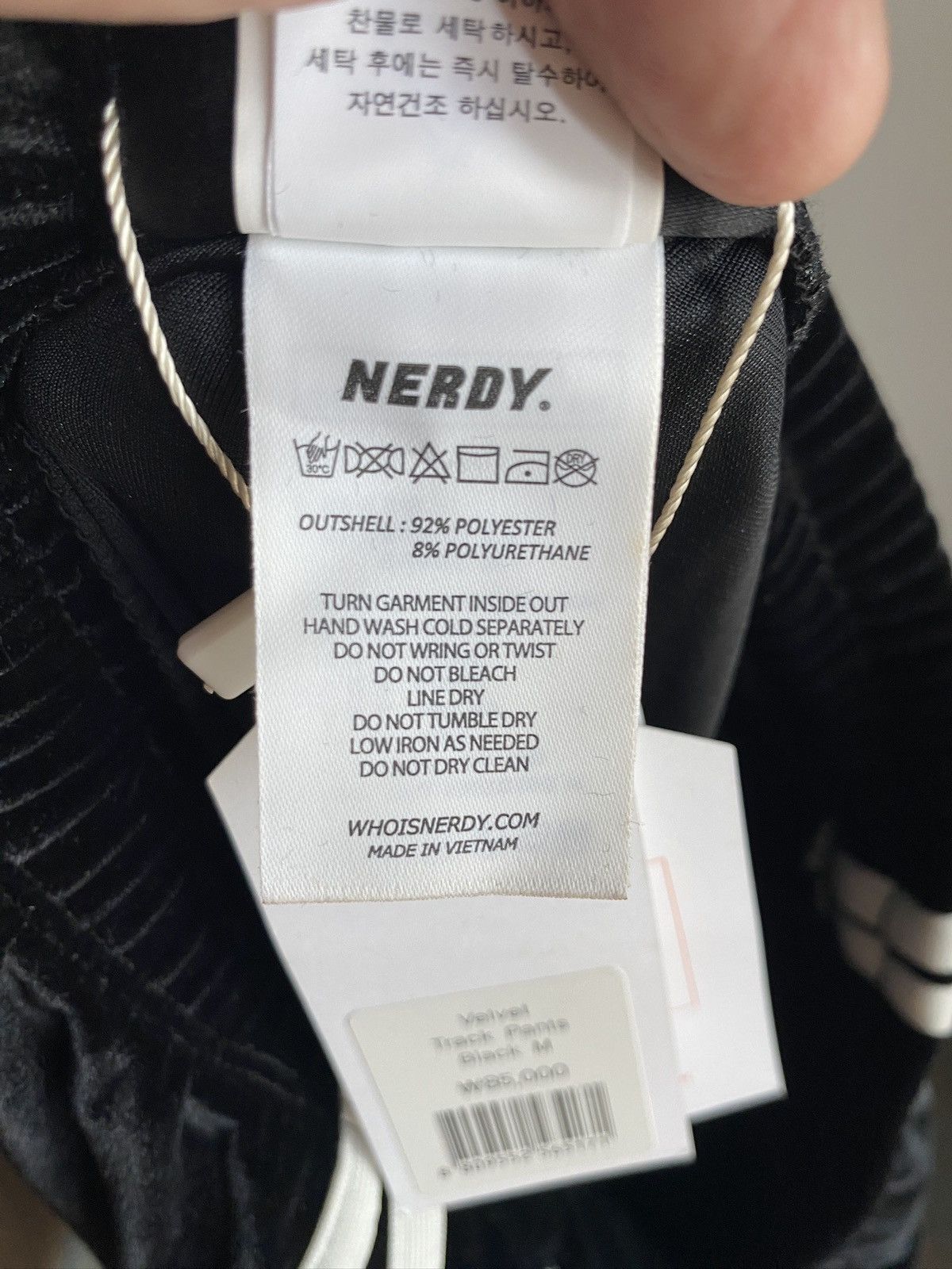 NERDY NERDY Black White Velour Track Suit Kpop Idols Medium Size US 32 / EU 48 - 8 Thumbnail