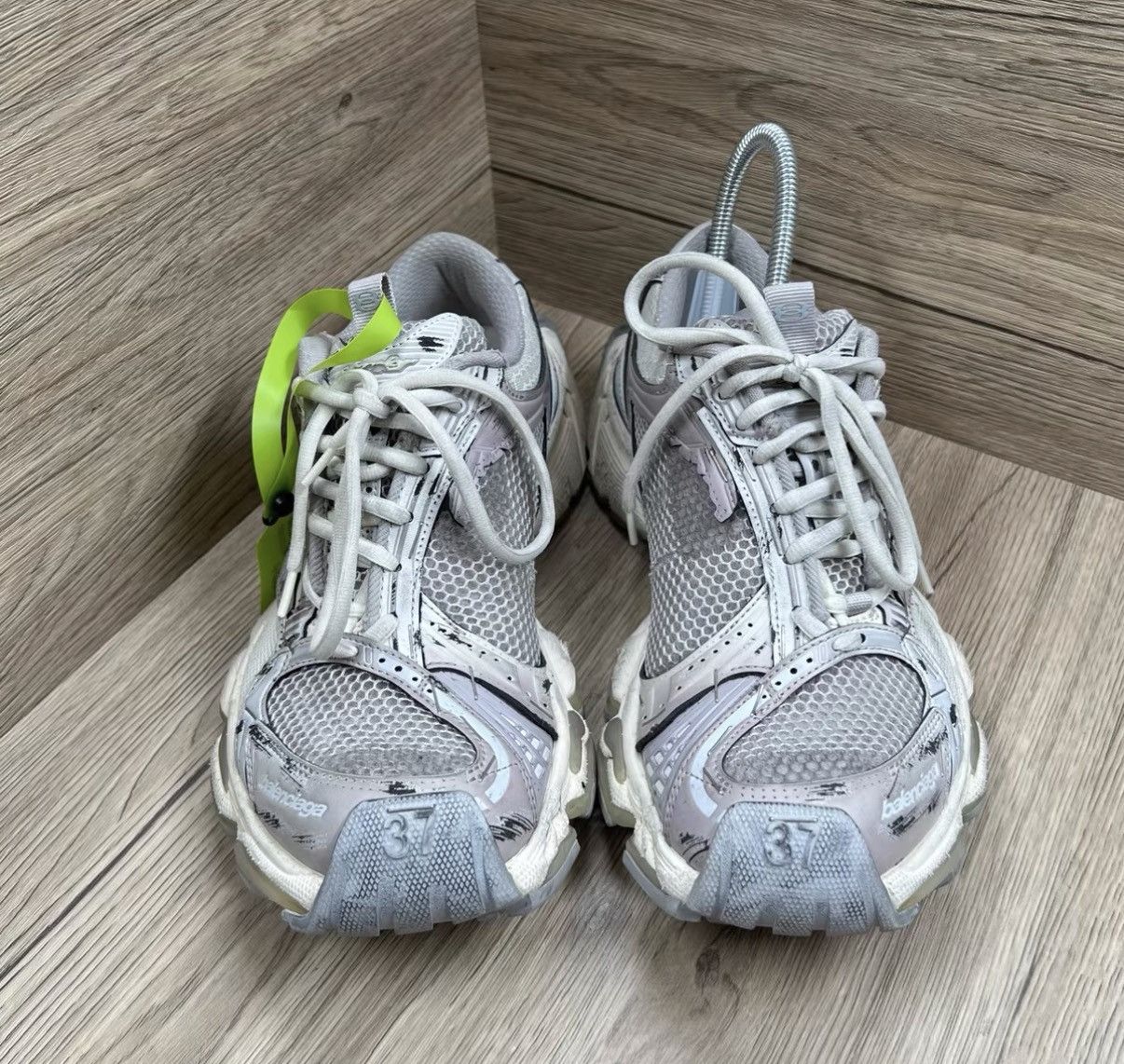 Balenciaga Balenciaga Distressed Studded Triple S Sneakers J41 Size US 7 / IT 37 - 3 Thumbnail