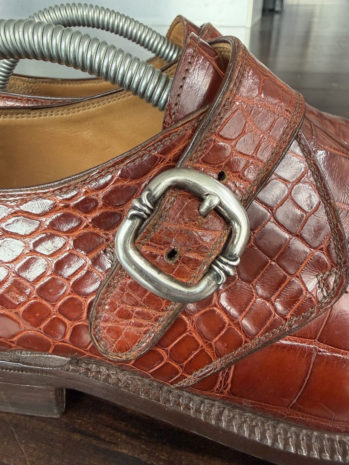 Chrome Hearts Chrome Hearts X John Lobb crocodile monk strap loafers Size US 9 / EU 42 - 6 Thumbnail