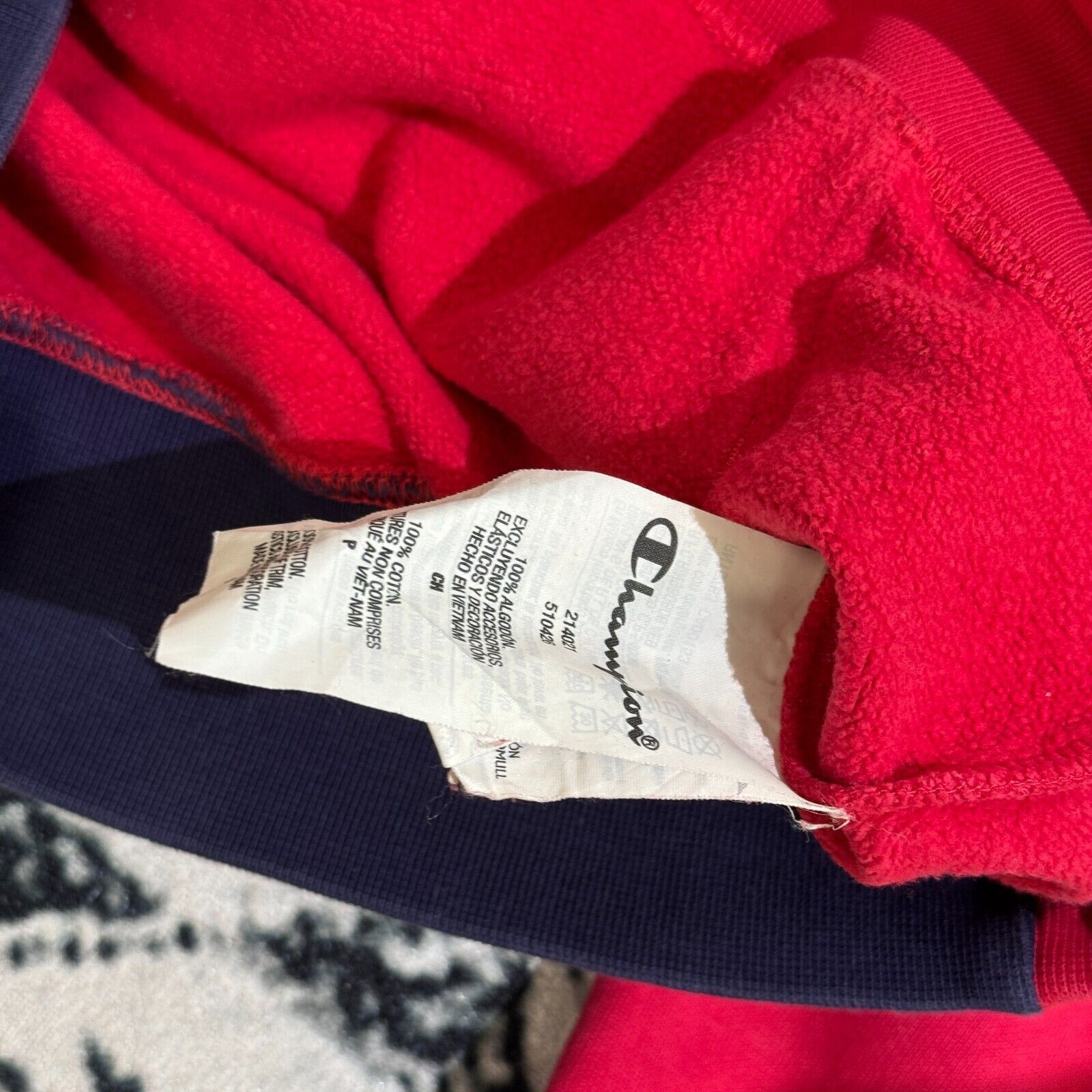 Champion × Vintage Vintage Champion Unisex Red Cotton Hoodie Size S Y2K 90s Size US S / EU 44-46 / 1 - 9 Thumbnail
