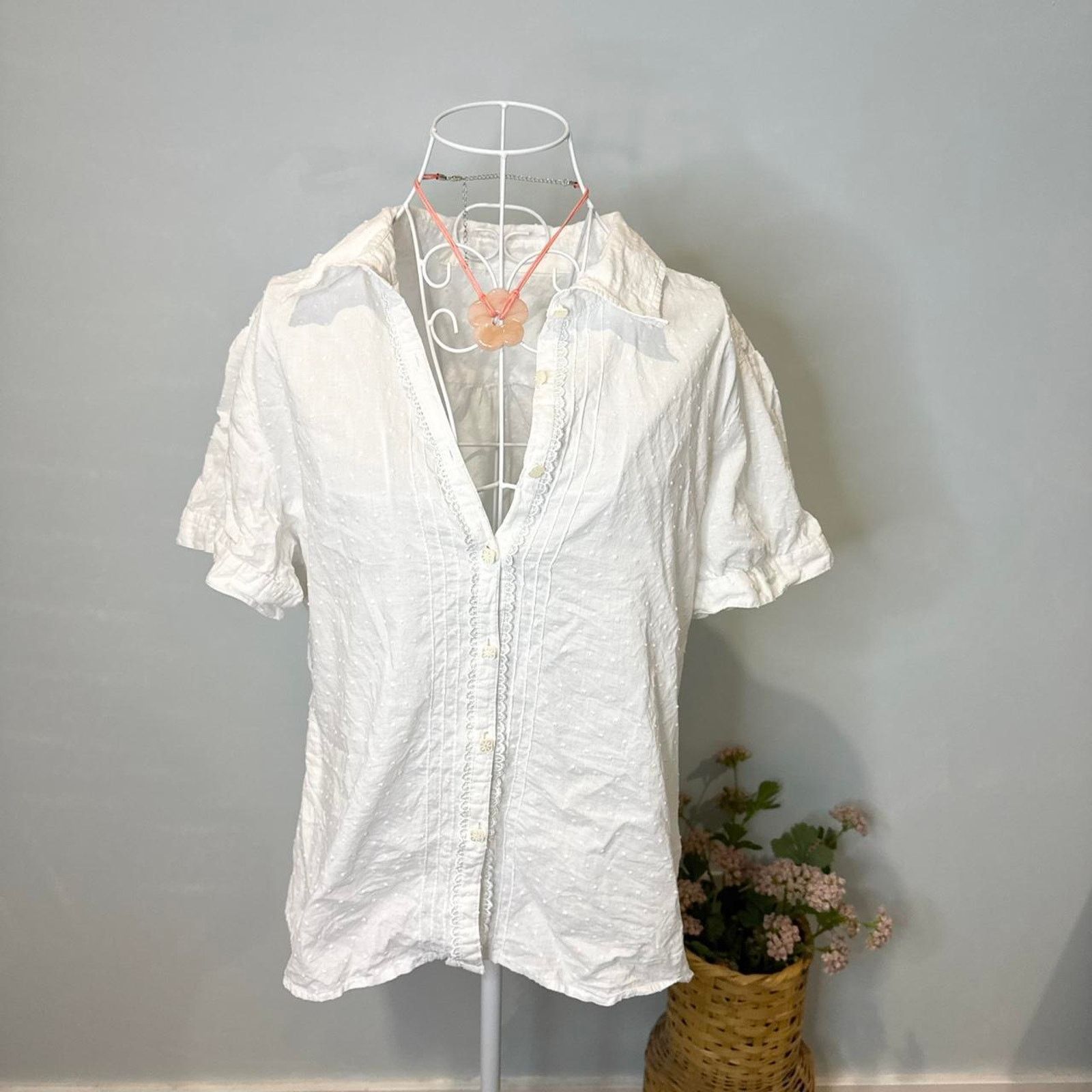 Other The perfect vintage style white babydoll top Size M / US 6-8 / IT 42-44 - 3 Thumbnail