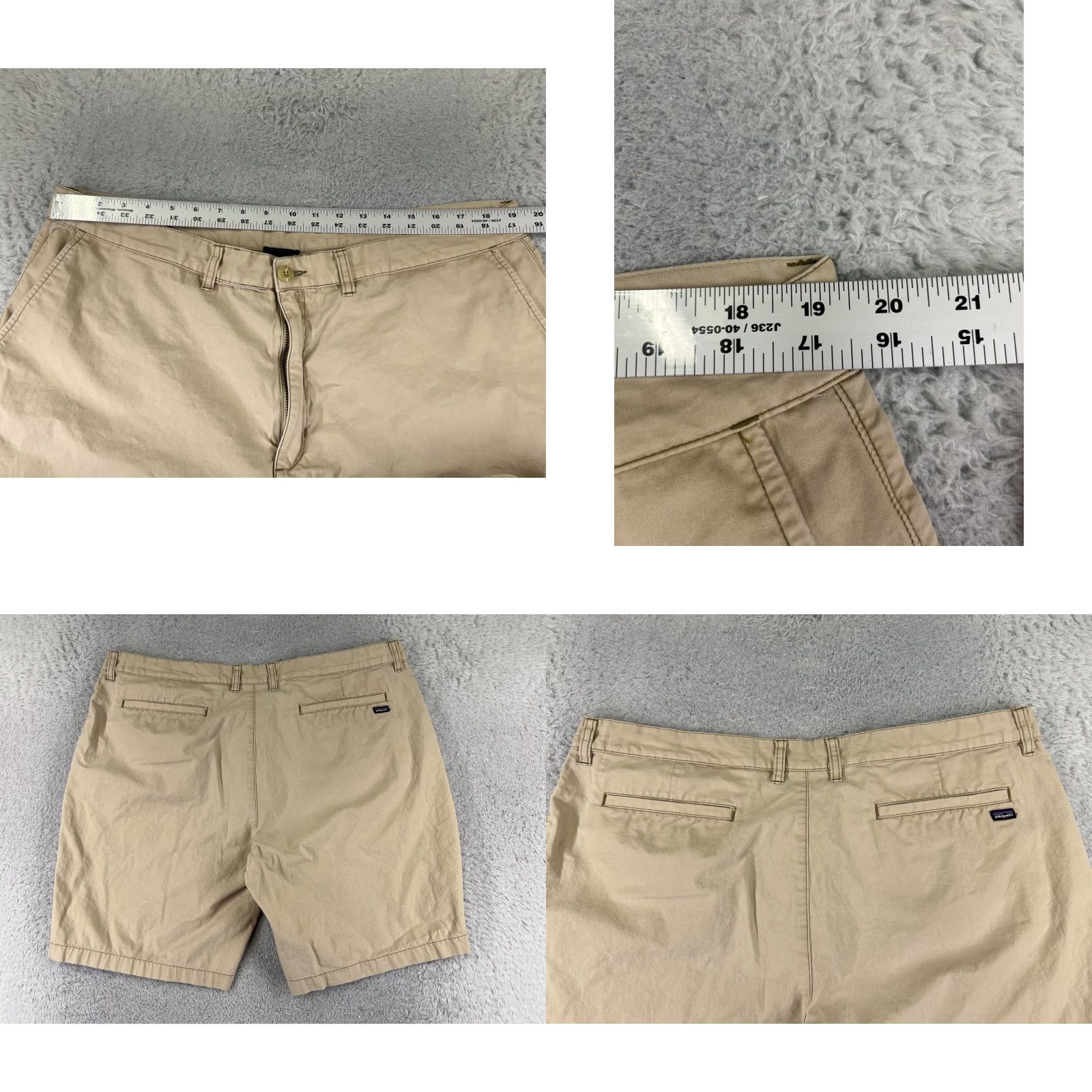 Patagonia Patagonia Shorts Mens 35 Beige Sol Patrol Shorts Nylon Blend Chino Zipper Pocket Size US 35 - 9 Thumbnail