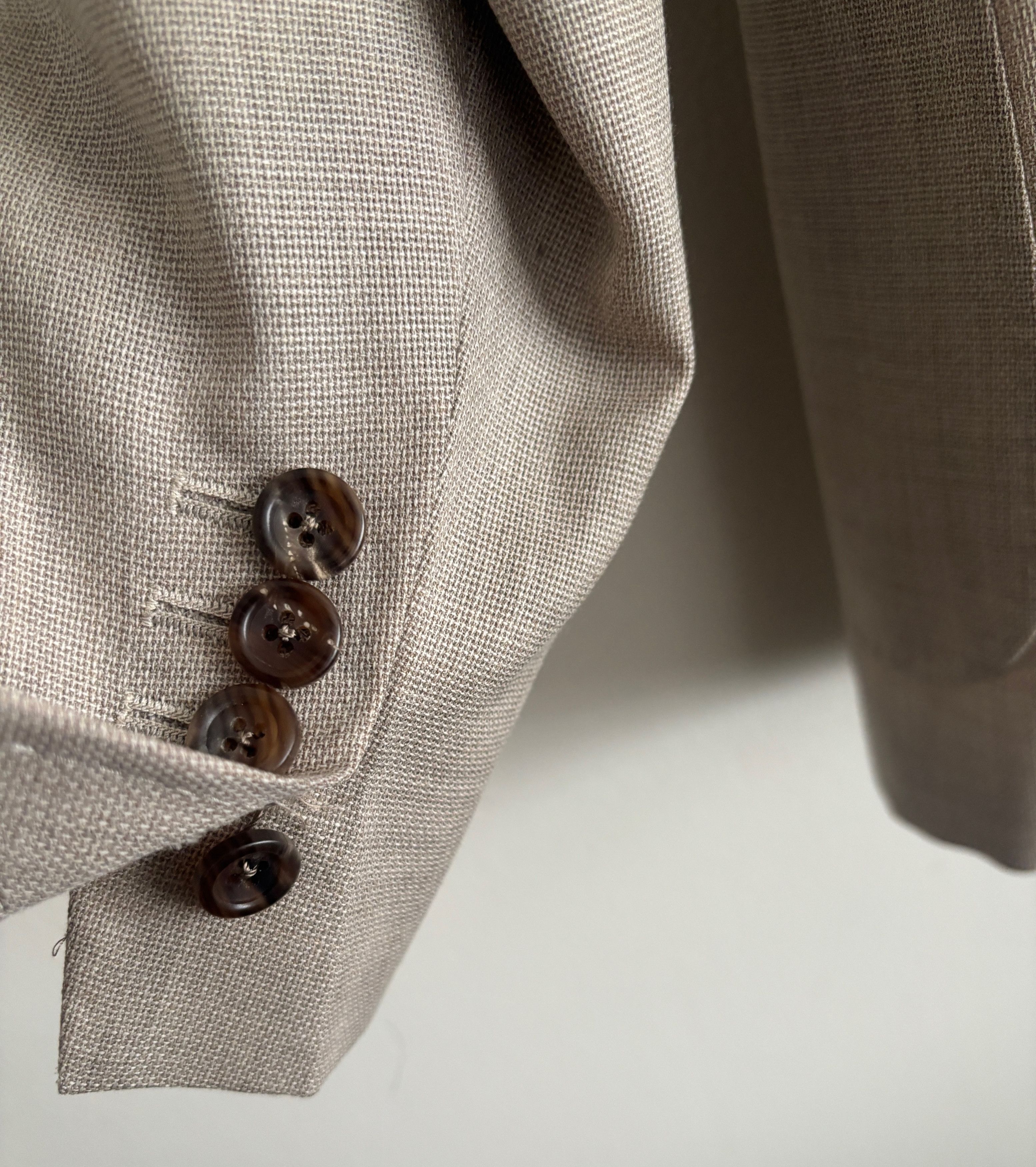 Canali $2200 Kei Unstructured Beige Sport Coat 44 -46 L Size 46L - 12 Thumbnail