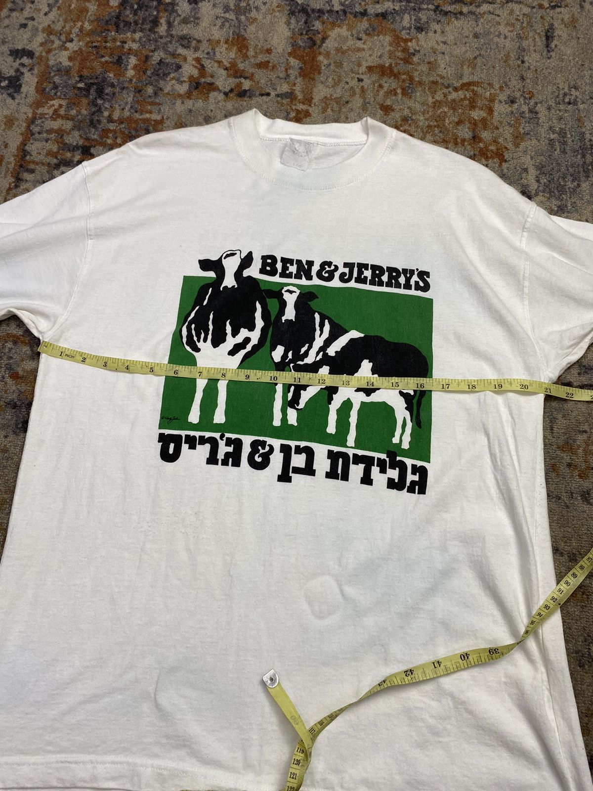Band Tees × Vintage vintage ben & jerrrys tshirt f isr**l Size US L / EU 52-54 / 3 - 6 Thumbnail