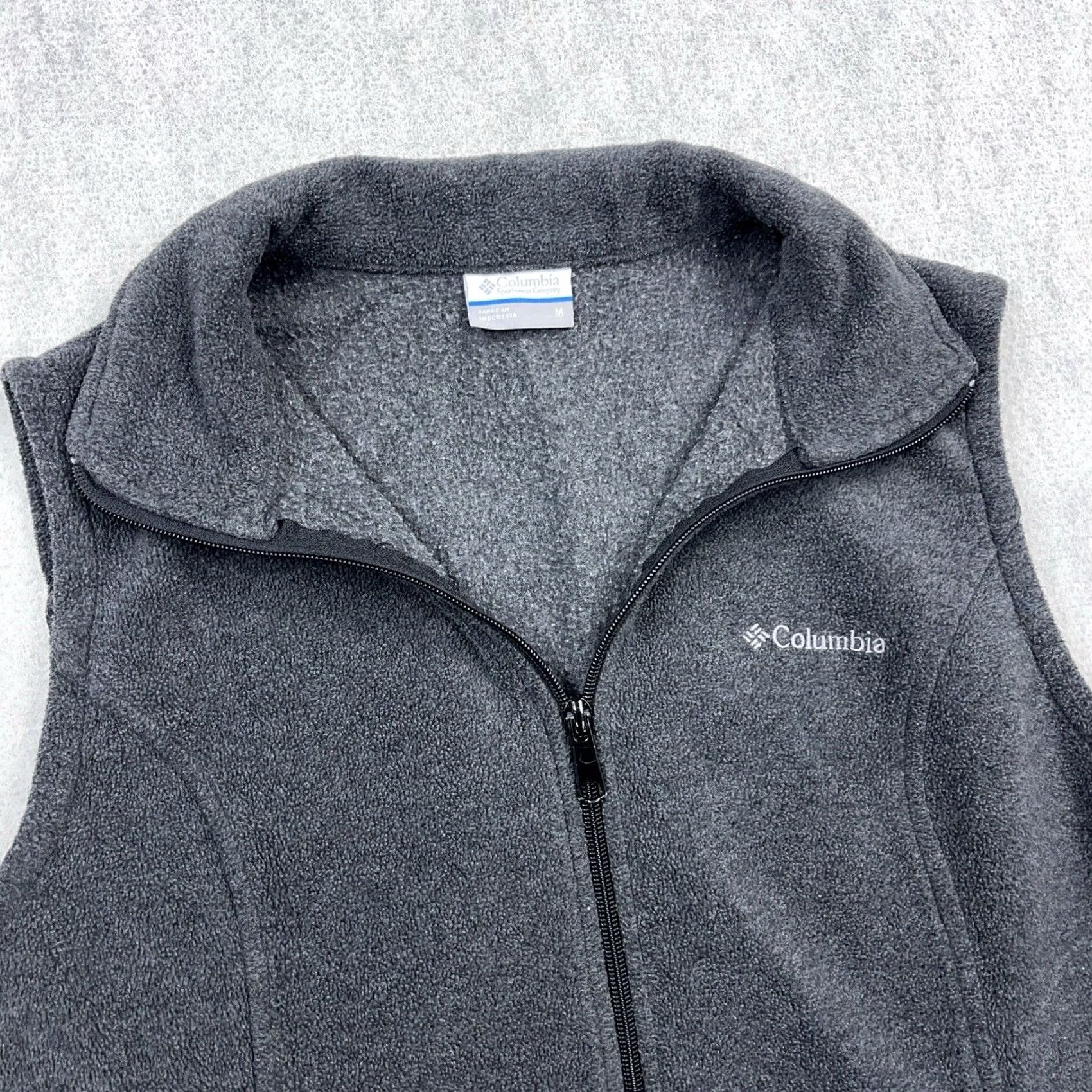 Vintage Columbia Vest Women M Gray Fleece Jacket Full Zip Benton Springs Vest Size M / US 6-8 / IT 42-44 - 2 Thumbnail