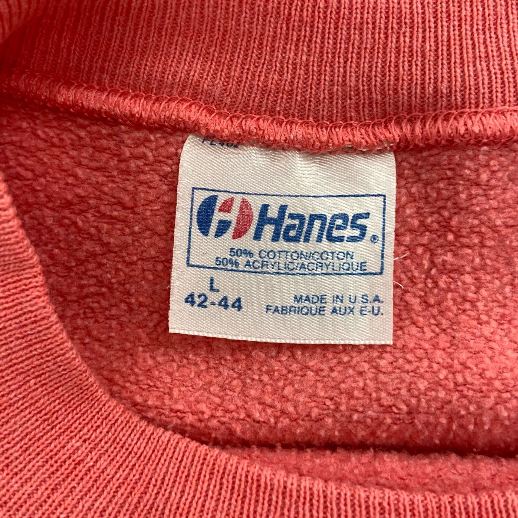 Hanes VINTAGE Hanes Sweater Shirt Womens Large Pink Fleece Rockabilly 1990s Ladies L Mens/Womens Size L / US 10 / IT 46 - 5 Thumbnail