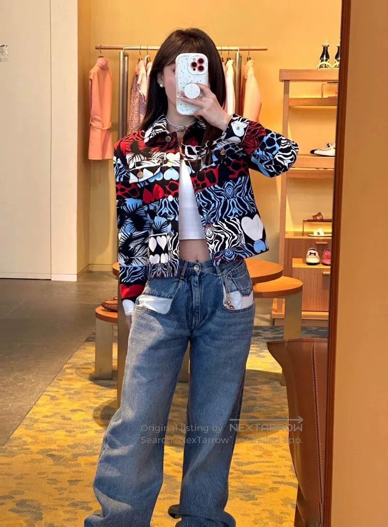 Hermes Hermes Heart Print Denim Jacket Size XS / US 0-2 / IT 36-38 - 8 Thumbnail