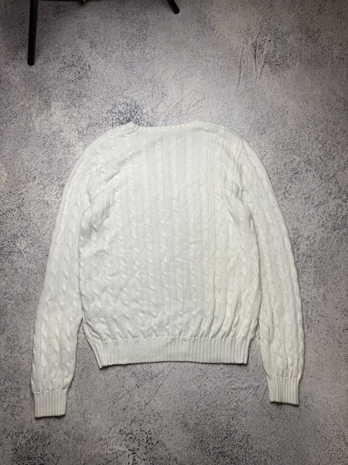 Polo Ralph Lauren Vintage Polo Ralph Lauren Sweater Cable Knit white Women's Size XL / US 12-14 / IT 48-50 - 11 Thumbnail