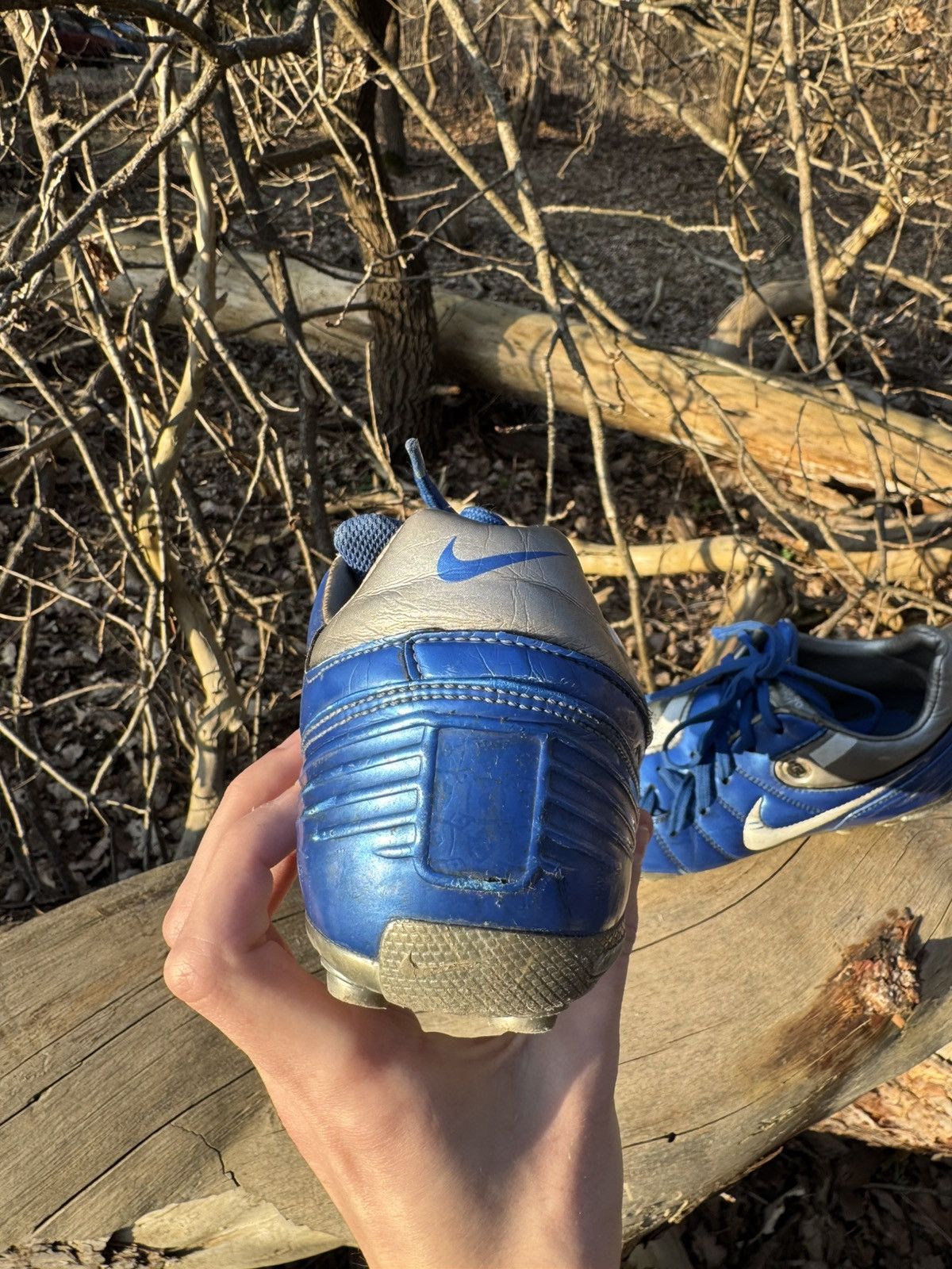 Nike Nike Tiempo Blue Leather Soccer Cleats Vintage Football Boot Size US 6 / IT 36 - 5 Thumbnail