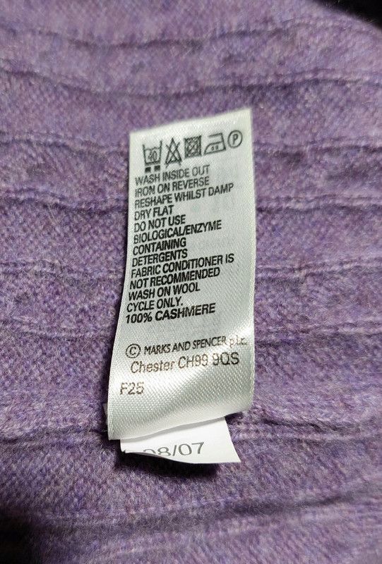 Marks & Spencer 100% cashmere sweater turtleneck purple soft elegant Size M / US 6-8 / IT 42-44 - 6 Thumbnail