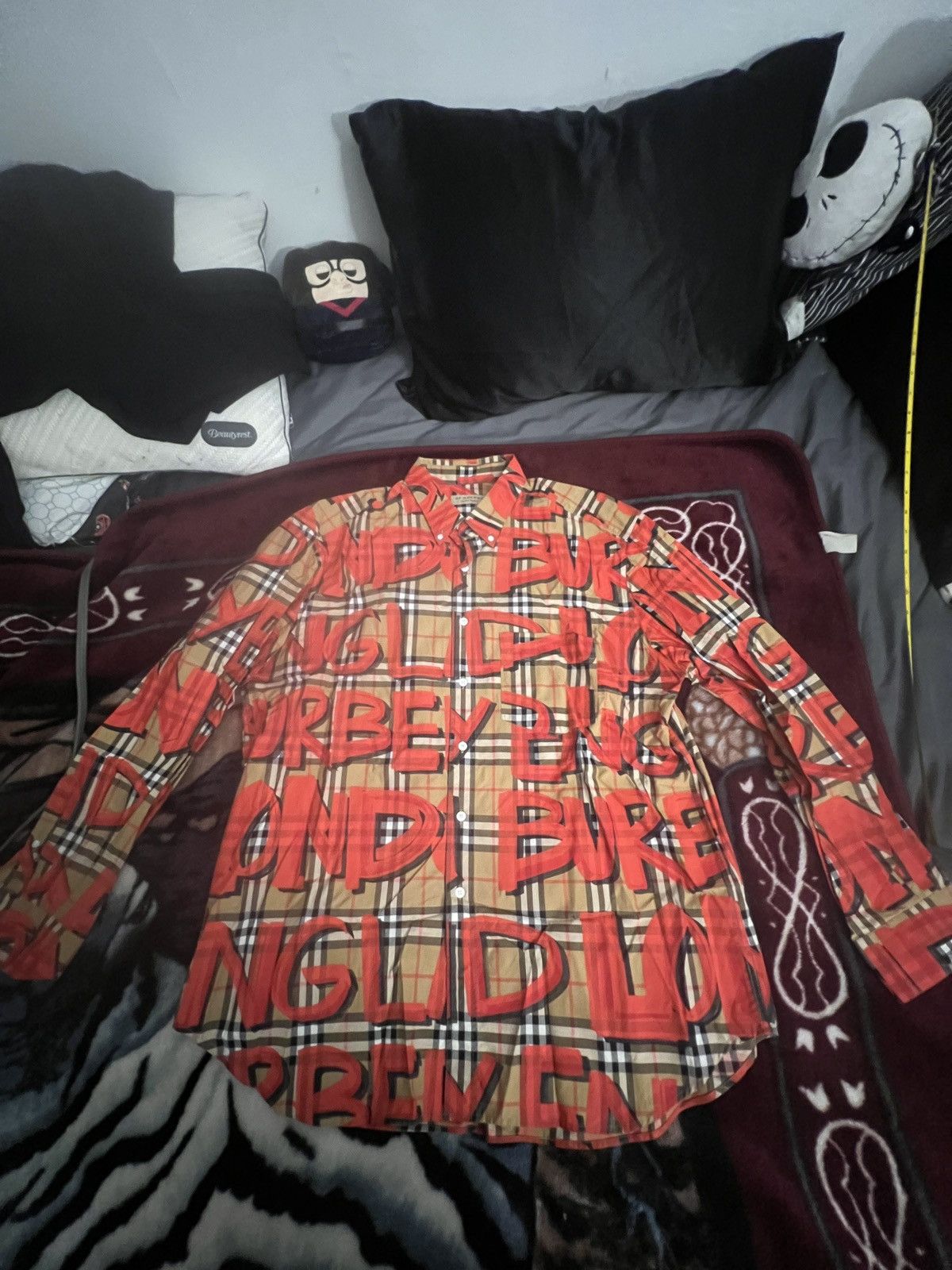 Burberry Burberry Graffiti Long Sleeve Button Up Size US XL / EU 56 / 4 - 1 Thumbnail