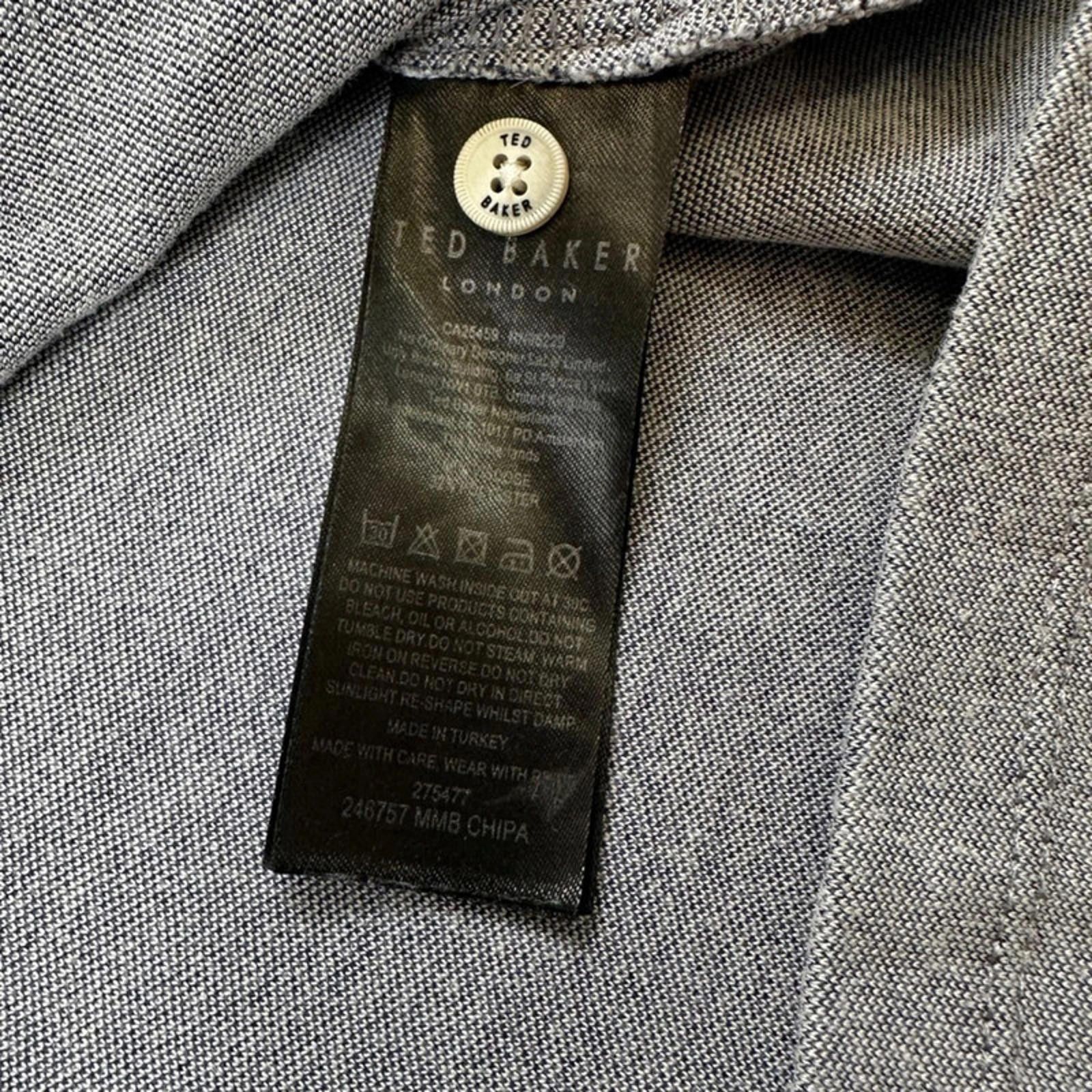 Ted Baker Ted Baker London Polo Shirt Men's XL 5 Heather Gray Trim Size US XL / EU 56 / 4 - 6 Thumbnail