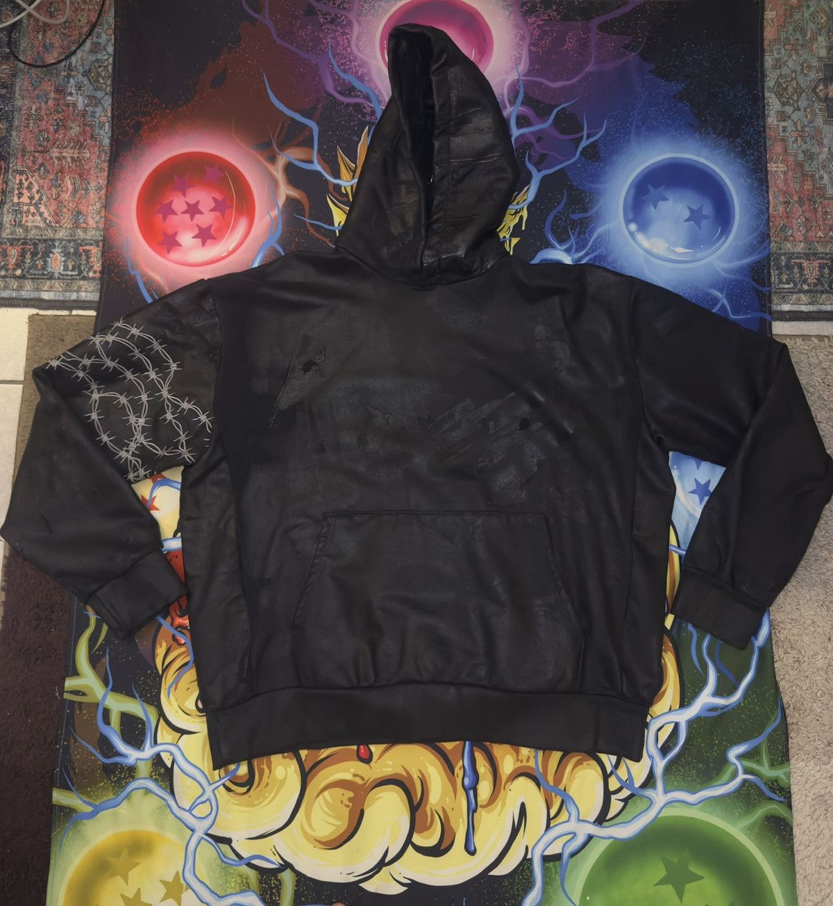 Warren Lotas Warren Lotas BARBED WIRE PLASTISOL HOODIE Size US XL / EU 56 / 4 - 1 Thumbnail