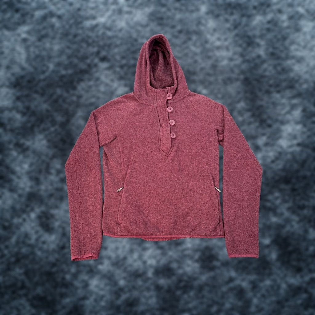 The North Face The North Face Sweater Women M Hooded Shawl Collar Fleece Pullover Red Maroon Size M / US 6-8 / IT 42-44 - 1 Thumbnail