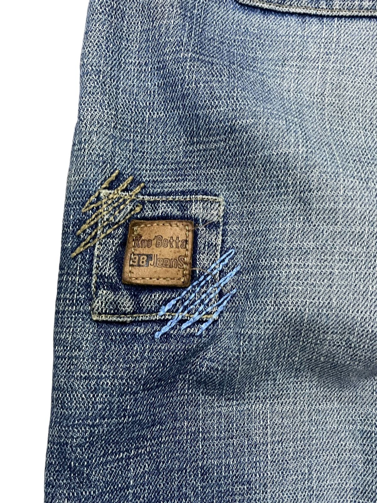 JNCO × Rap Tees KnoBetta Massive Baggy Distressed Y2K Rap Jeans Size US 34 / EU 50 - 15 Thumbnail