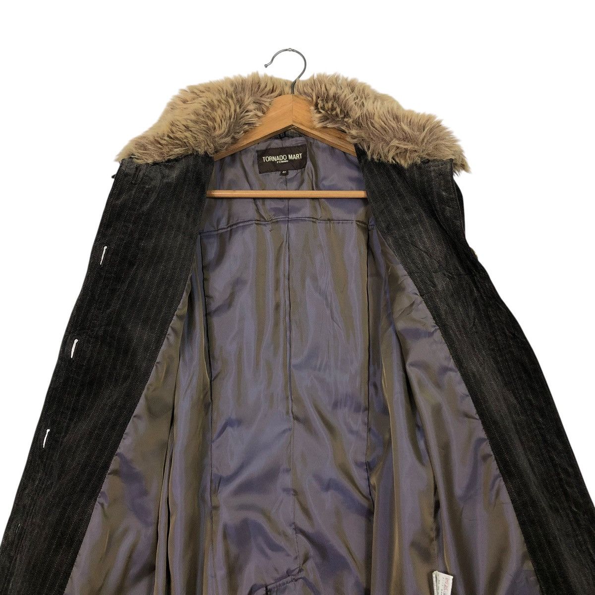 Tornado Mart 🔥VINTAGE HICKORY CHORE JACKET TORNADO MART MINK FUR COLLAR Size S / US 4 / IT 40 - 17 Thumbnail