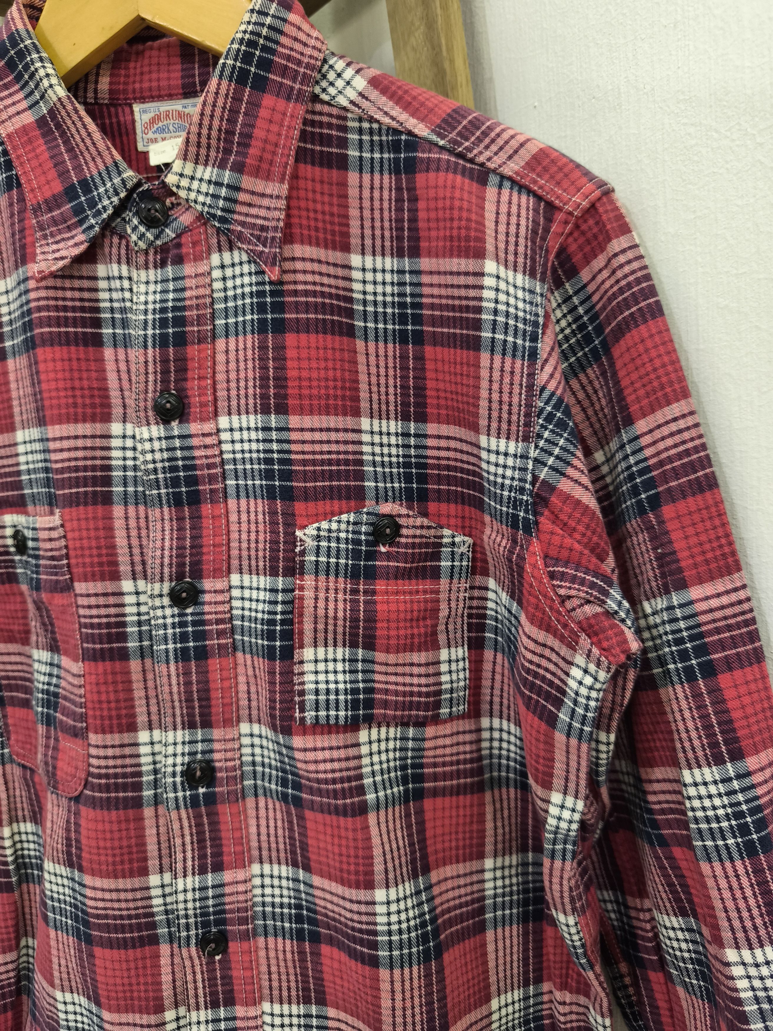 Japanese Brand × TOYS McCOY × The Real McCoy's Joe McCOY 8hu Block Check Shirt Size US L / EU 52-54 / 3 - 4 Thumbnail
