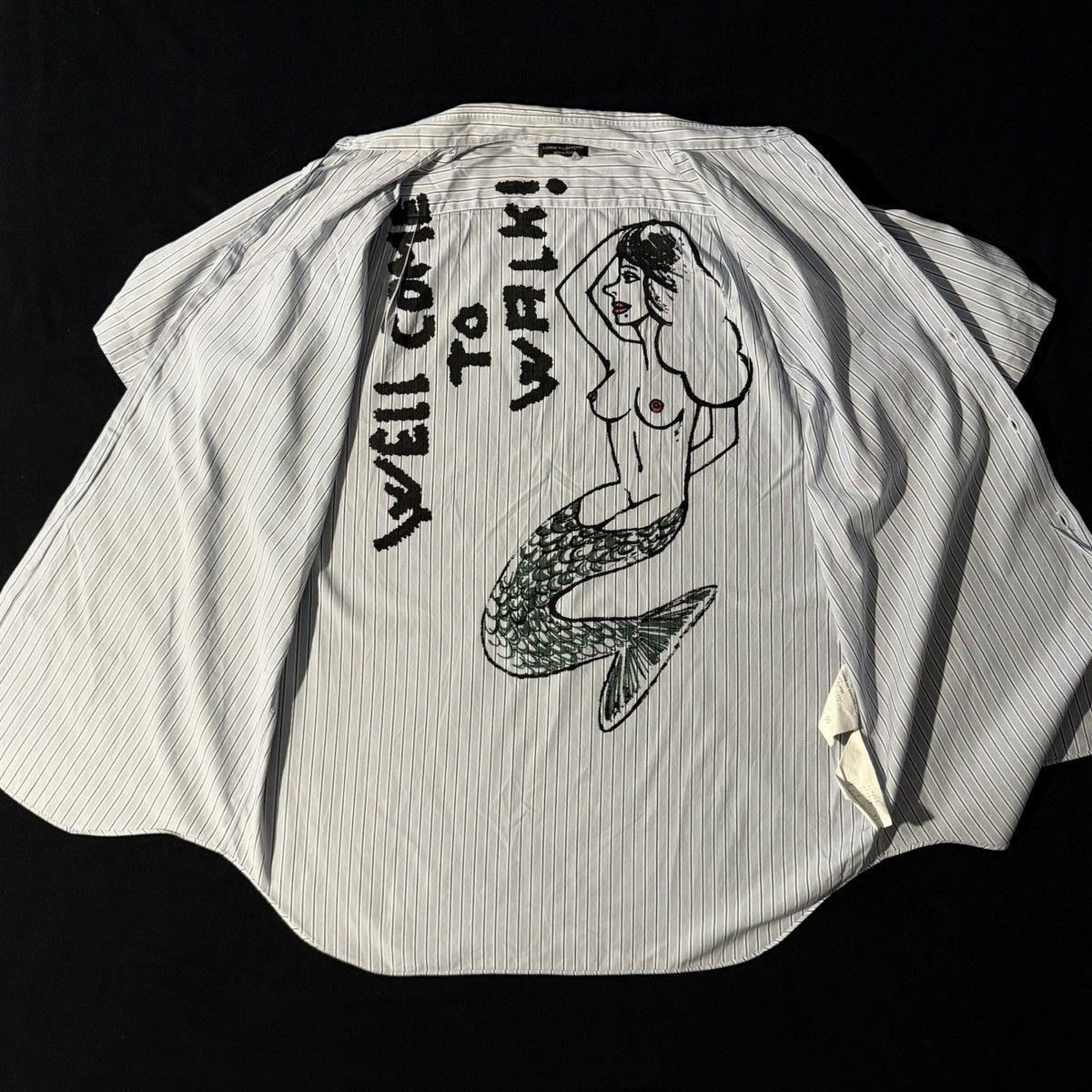 Comme des Garcons Homme Plus Comme des Garcons Homme Plus Mermaid Graffiti Shirt - SS04 Size US L / EU 52-54 / 3 - 1 Thumbnail