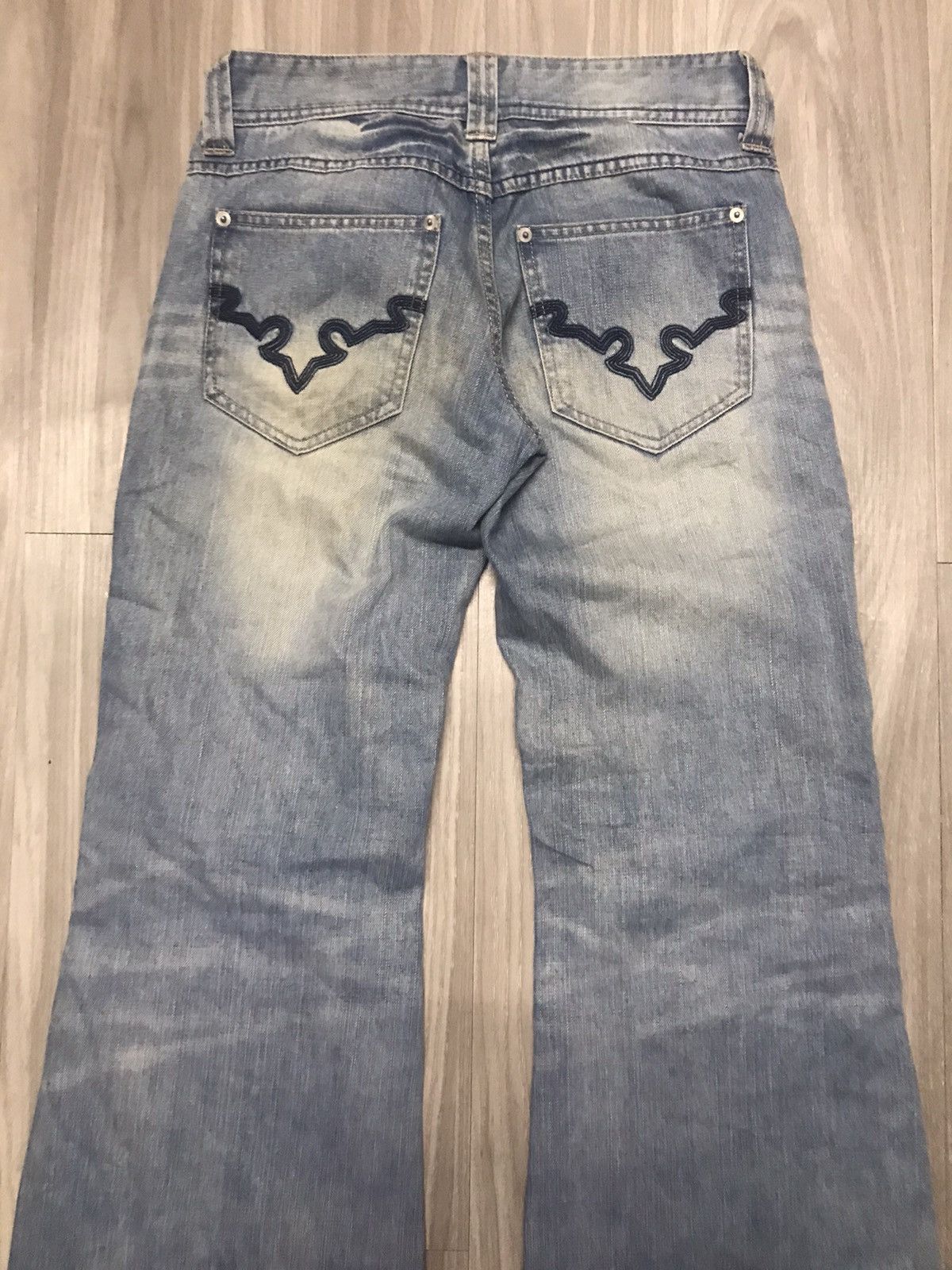 If Six Was Nine COOK JEANS - Flare!! High Rise Wide Leg Stone Wash Jeans Size US 30 / EU 46 - 10 Thumbnail