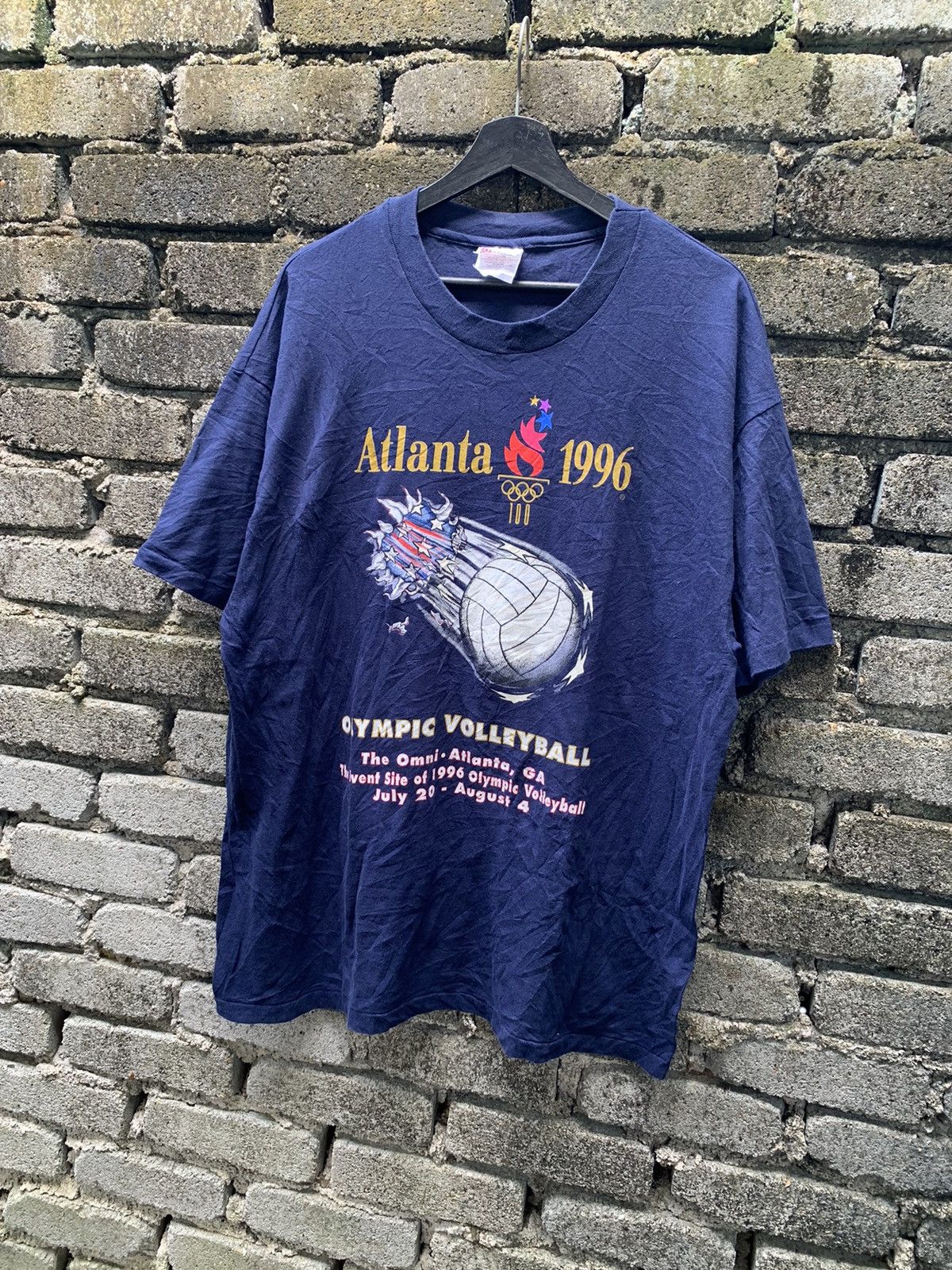 USA Olympics Vintage 90s Atlanta 1996 Olympic Volleyball Made In Usa Size US XL / EU 56 / 4 - 3 Thumbnail