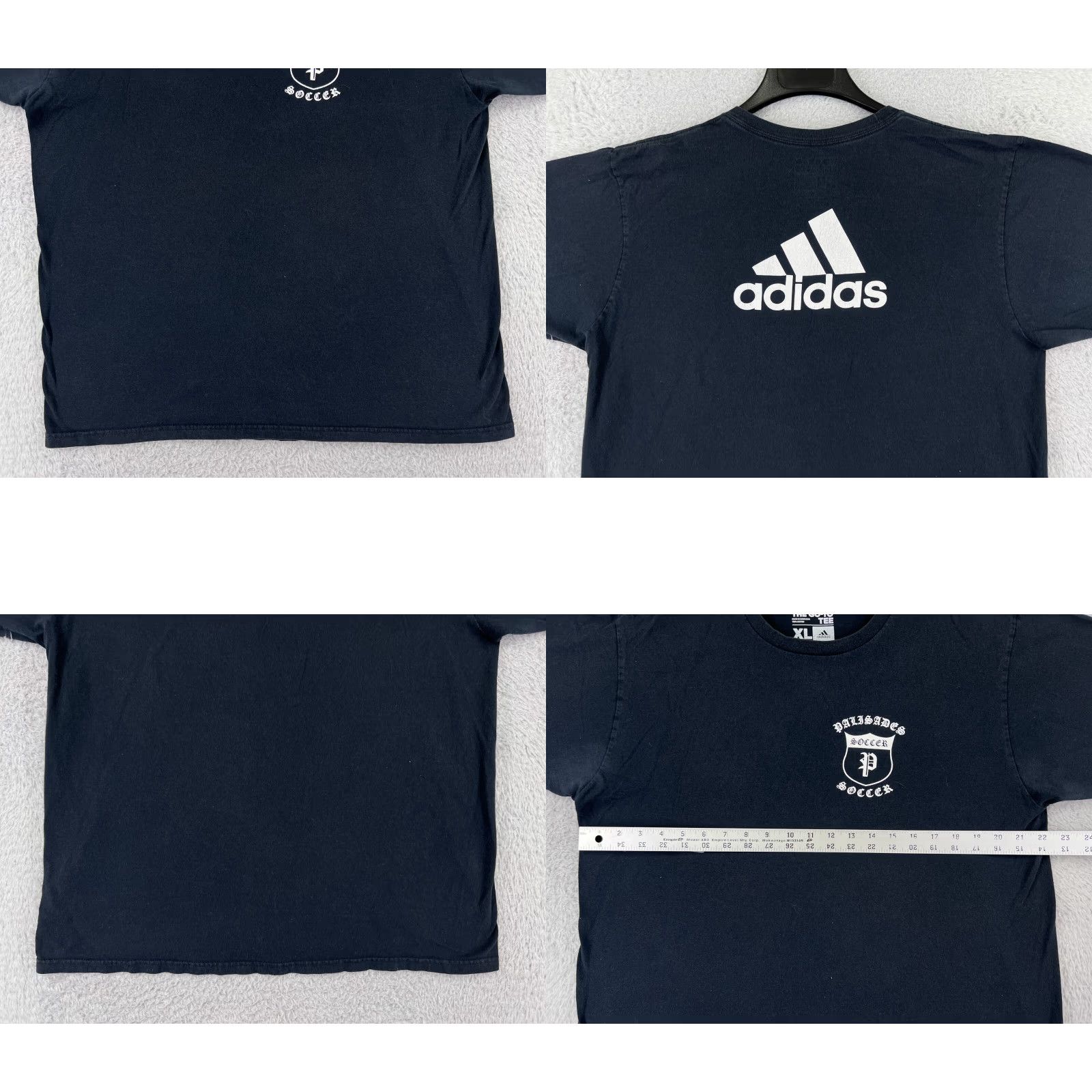 Adidas Adidas Shirt Mens XL Black Palisades Soccer Short Sleeve Crew Neck Mens T-Shirt Size US XL / EU 56 / 4 - 8 Thumbnail