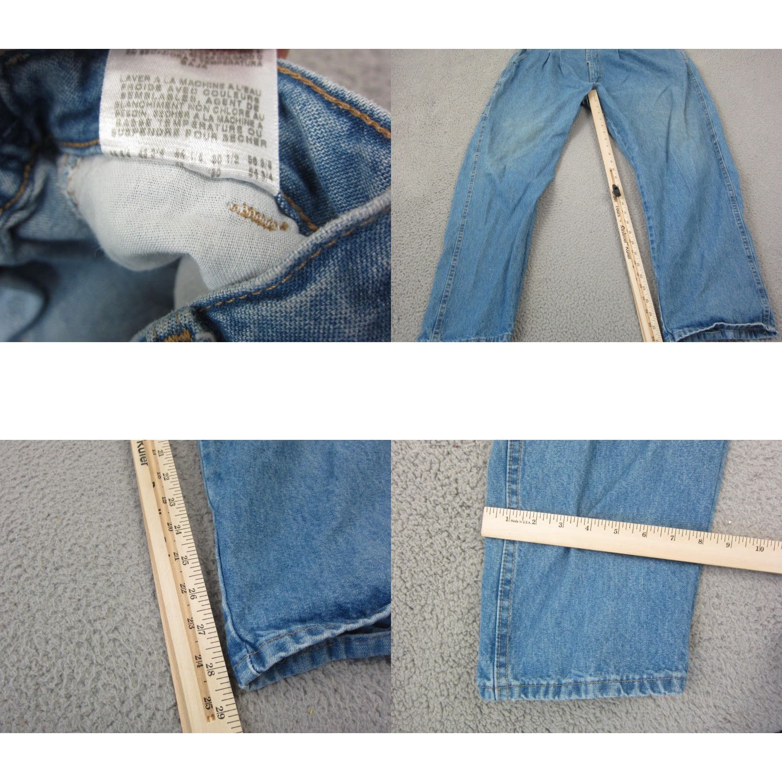 Wrangler VINTAGE Wrangler Jeans Men 42 x 30 Blue Denim 5-Pocket Carpenter Workwear 90s Bags Wide Straight Y2K Size US 42 / EU 58 - 8 Thumbnail