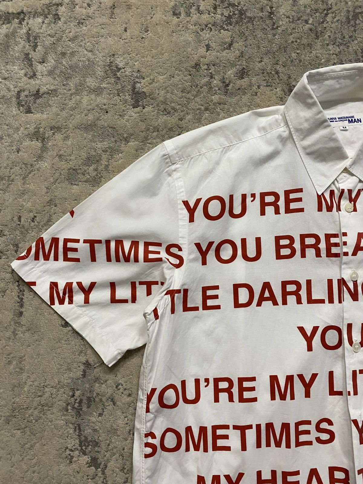 Comme des Garcons × Junya Watanabe SS02 Poem Shirt "My Little Darling" White and Red Size US M / EU 48-50 / 2 - 3 Thumbnail
