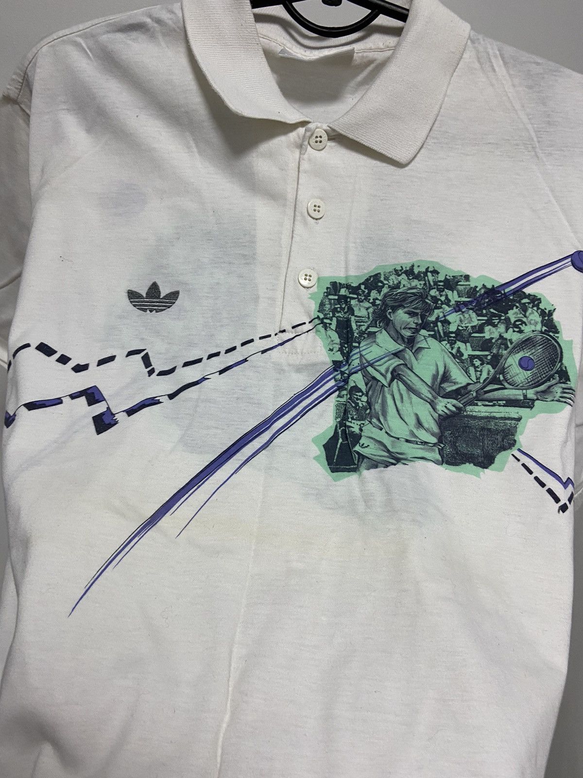Adidas Adidas Vintage Big Logo T Shirt tennis Y2K Polo Size US XL / EU 56 / 4 - 8 Thumbnail