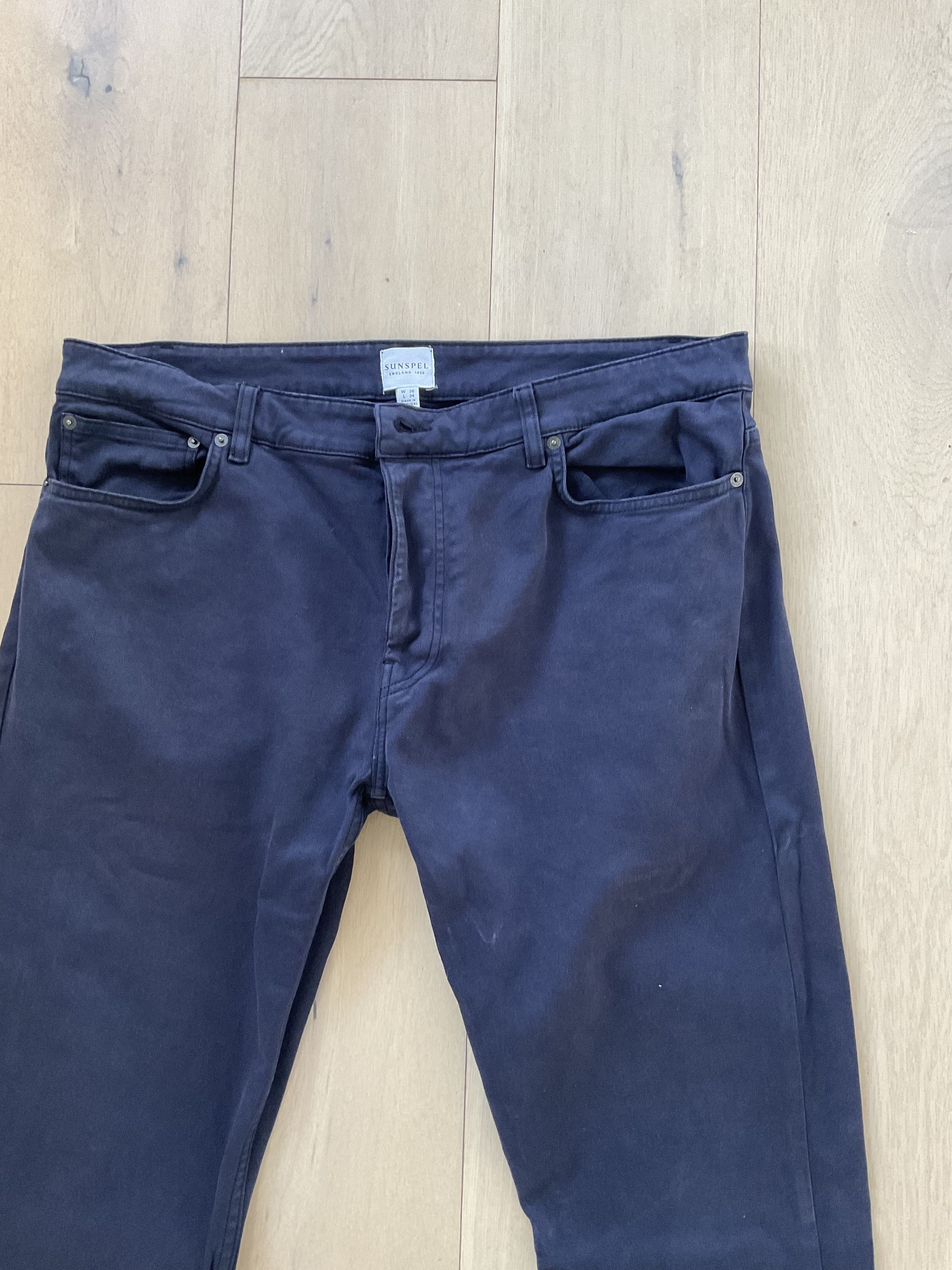 Sunspel Sunspel Navy 5 Pocket Pant 36 W 34 L Size US 36 / EU 52 - 3 Thumbnail