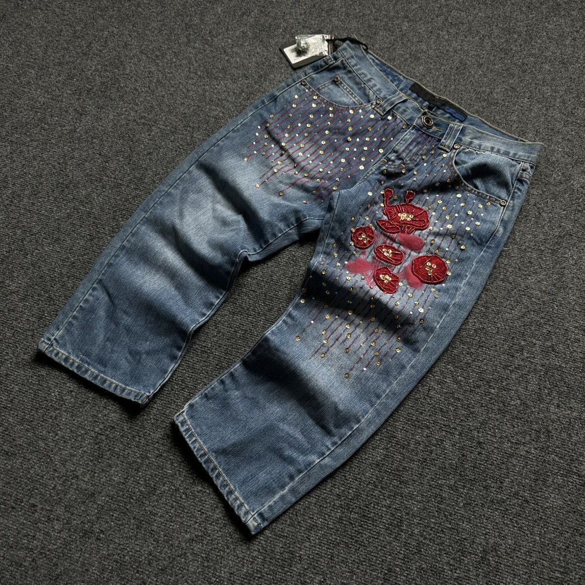 If Six Was Nine VTG Women’s Capri Jeans Ciorgia Johns Size 42 00s USA Hype Size 28" / US 6 / IT 42 - 3 Thumbnail