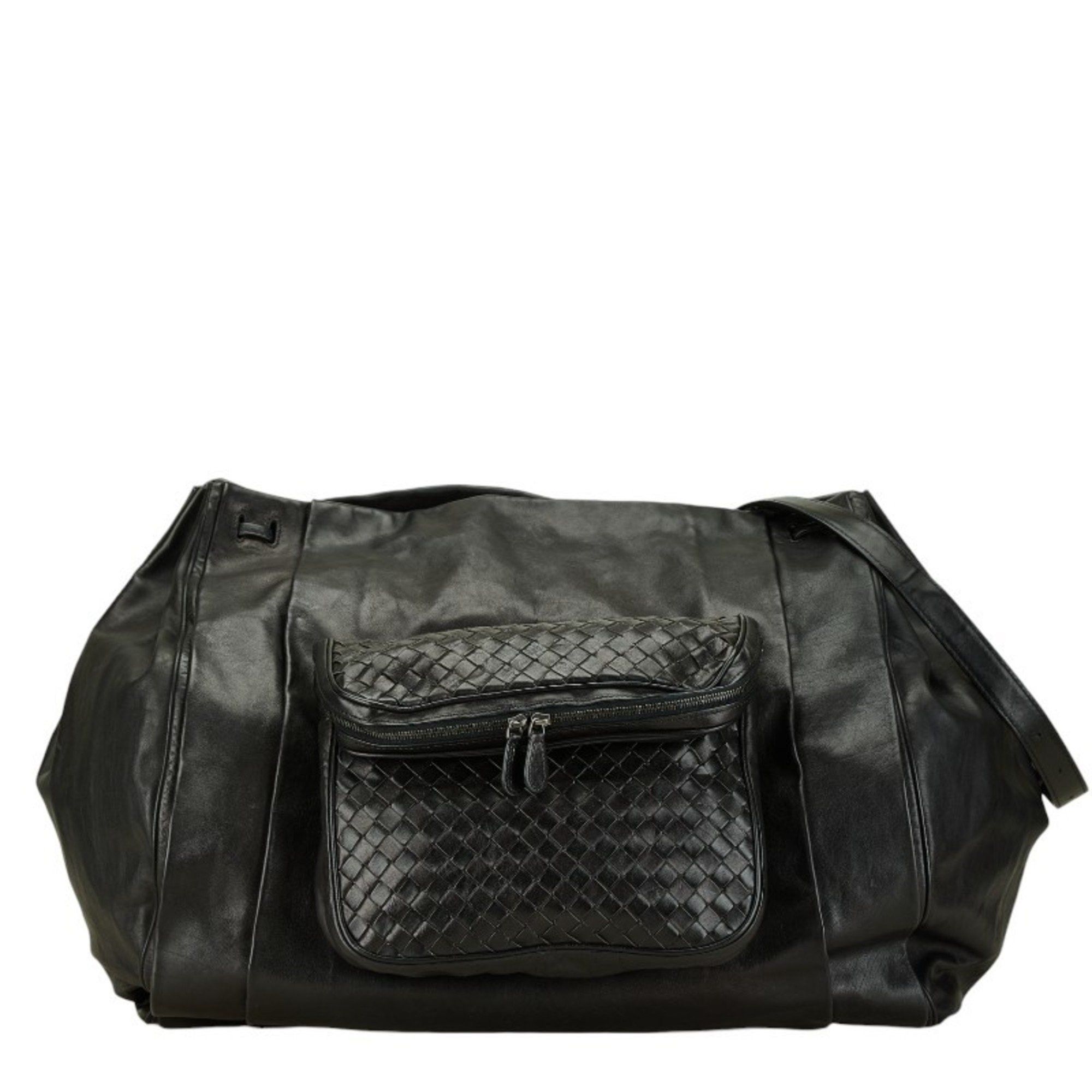 Bottega Veneta Bottega Veneta Intrecciato Shoulder Bag 248521 Black Leather Men's BOTTEGAVENETA Size ONE SIZE - 1 Thumbnail